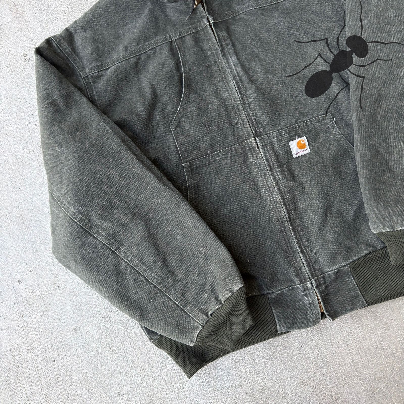 Carhartt × Vintage Carhartt J244 MOS faded green hooded work wear jacket Size US XL / EU 56 / 4 - 2 Thumbnail