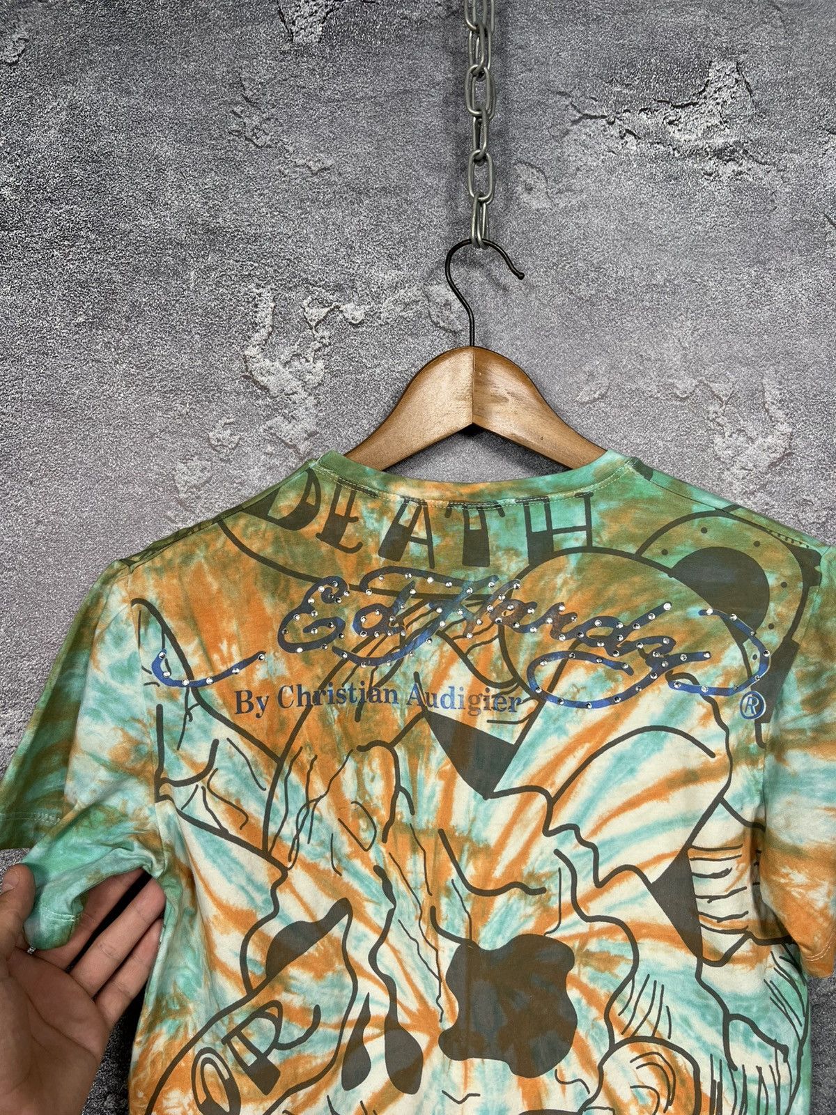Ed Hardy Vintage Y2K Ed Hardy All Over Print Tie Dye T-shirt Tee Size US S / EU 44-46 / 1 - 10 Thumbnail