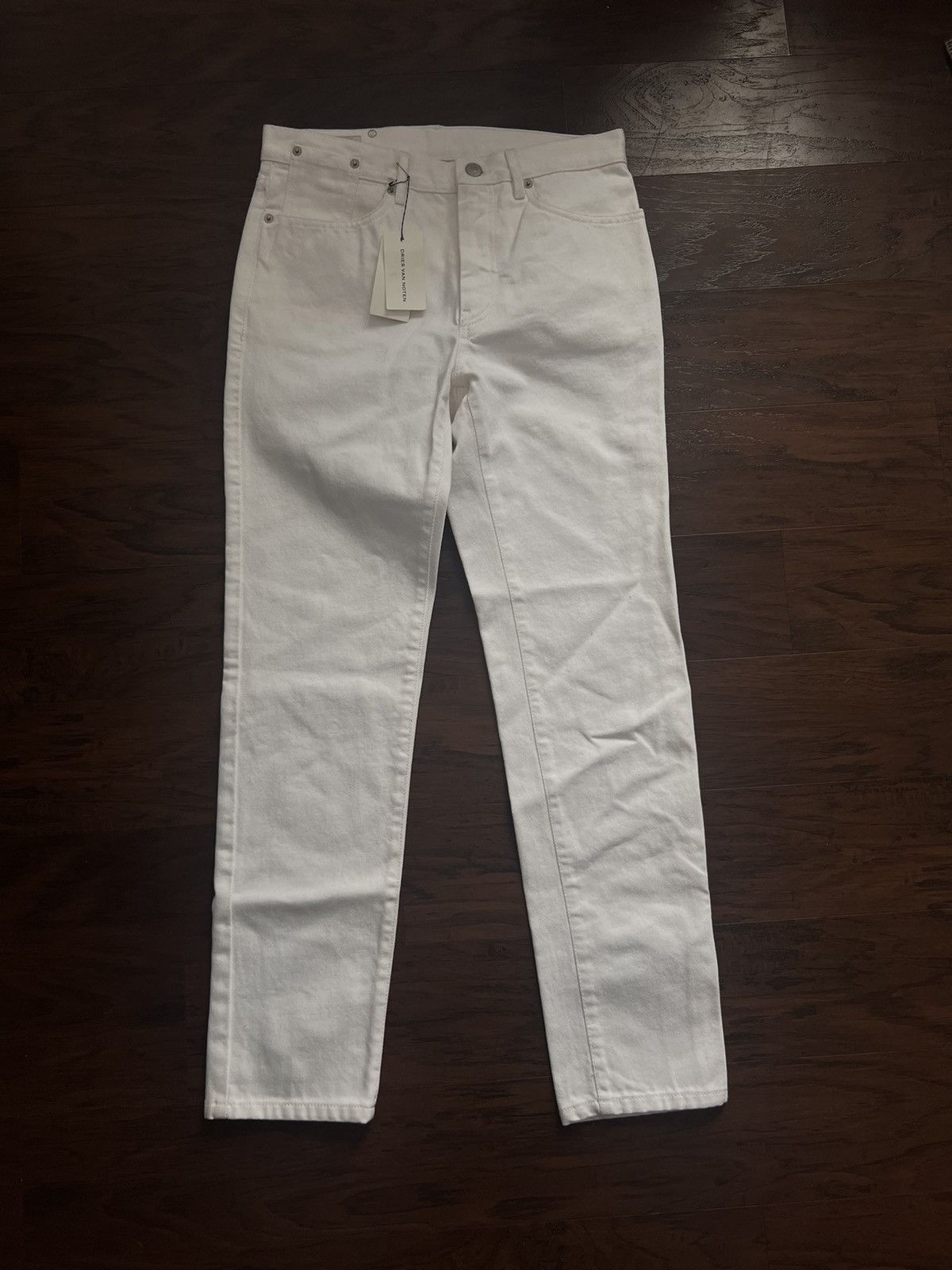 image of Dries Van Noten White Heavy Denim , Women's (Size 26)