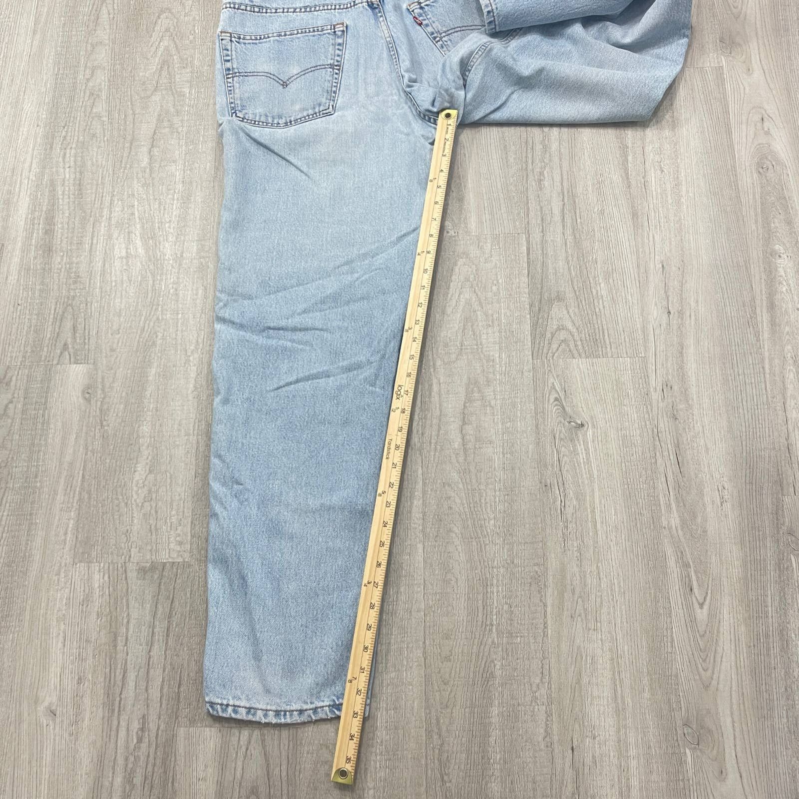 Vintage VINTAGE 1999 Levi's 550 Relaxed Fit Light Wash Jeans 38x34 Size US 38 / EU 54 - 7 Thumbnail