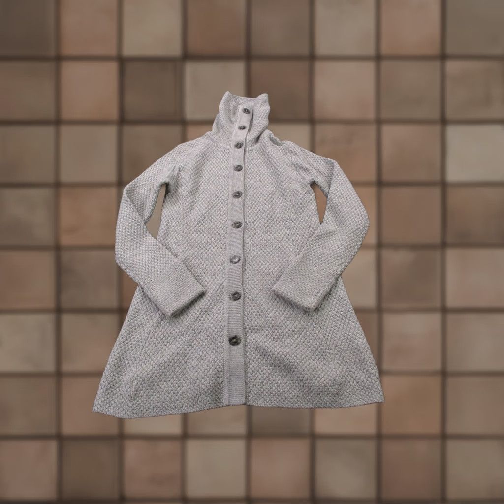 Patagonia Patagonia Coat Womens S Gray Merino Wool Cardigan Long 50460 Casual Windproof Regular Size S Black/Gray Logo Outdoor Womens Size S / US 4 / IT 40 - 1 Thumbnail