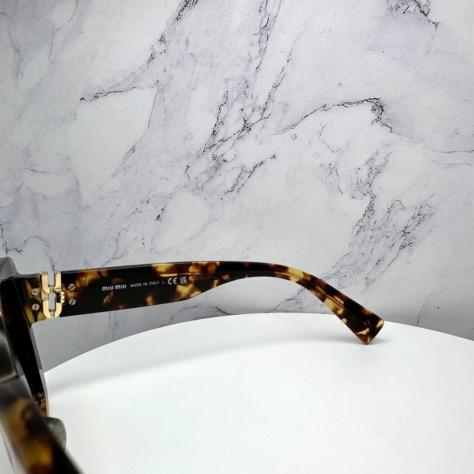 Miu Miu New MIU MIU Sunglasses Brown Square Gold Full Rim 56mm Size ONE SIZE - 8 Thumbnail