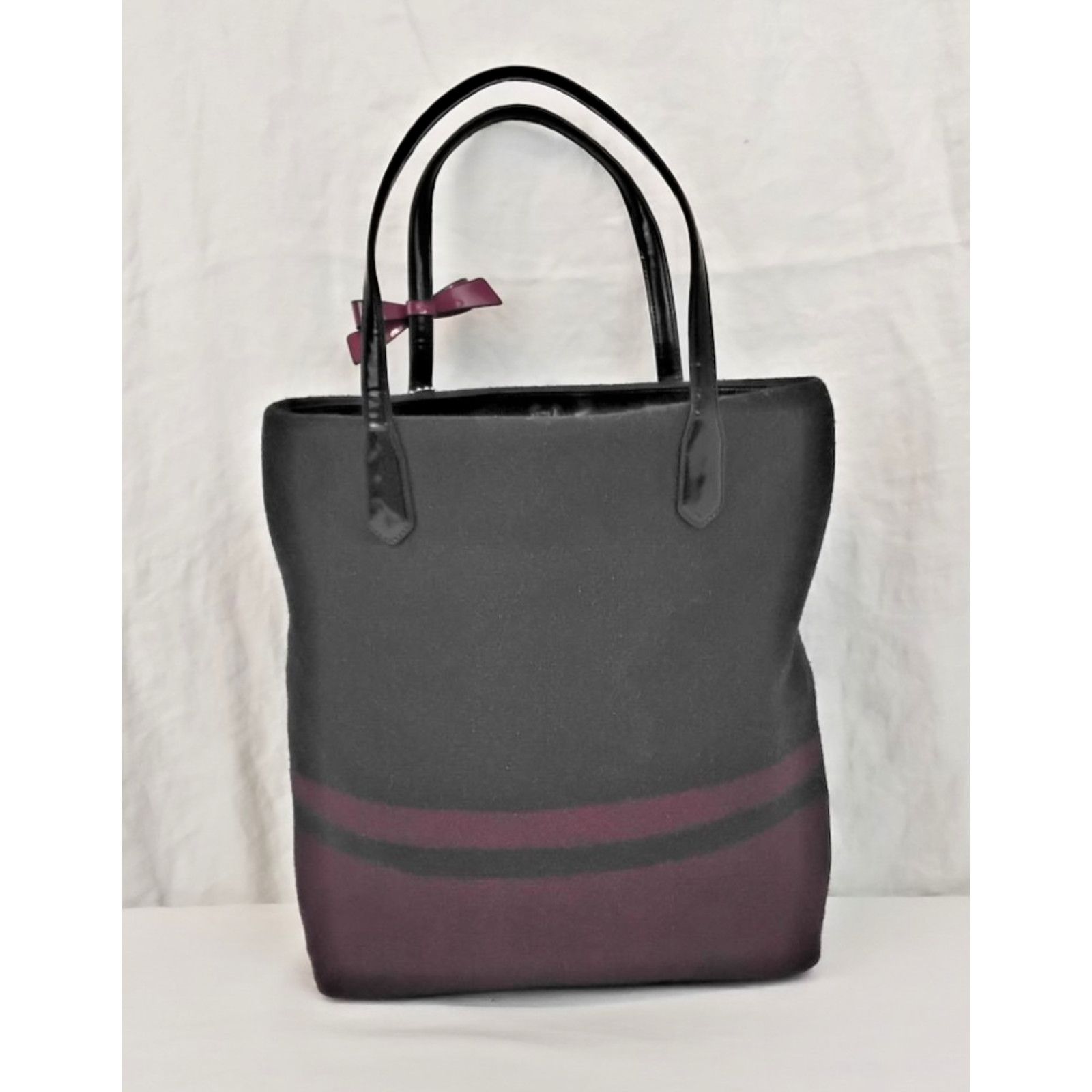 Coach Coach North South Wool Tote Bag Purse Passion Berry Purple Size ONE SIZE - 3 Thumbnail