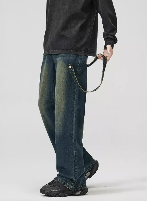 Japanese Brand × Jean High street retro distressed oversize flared baggy jeans Size US 32 / EU 48 - 5 Thumbnail