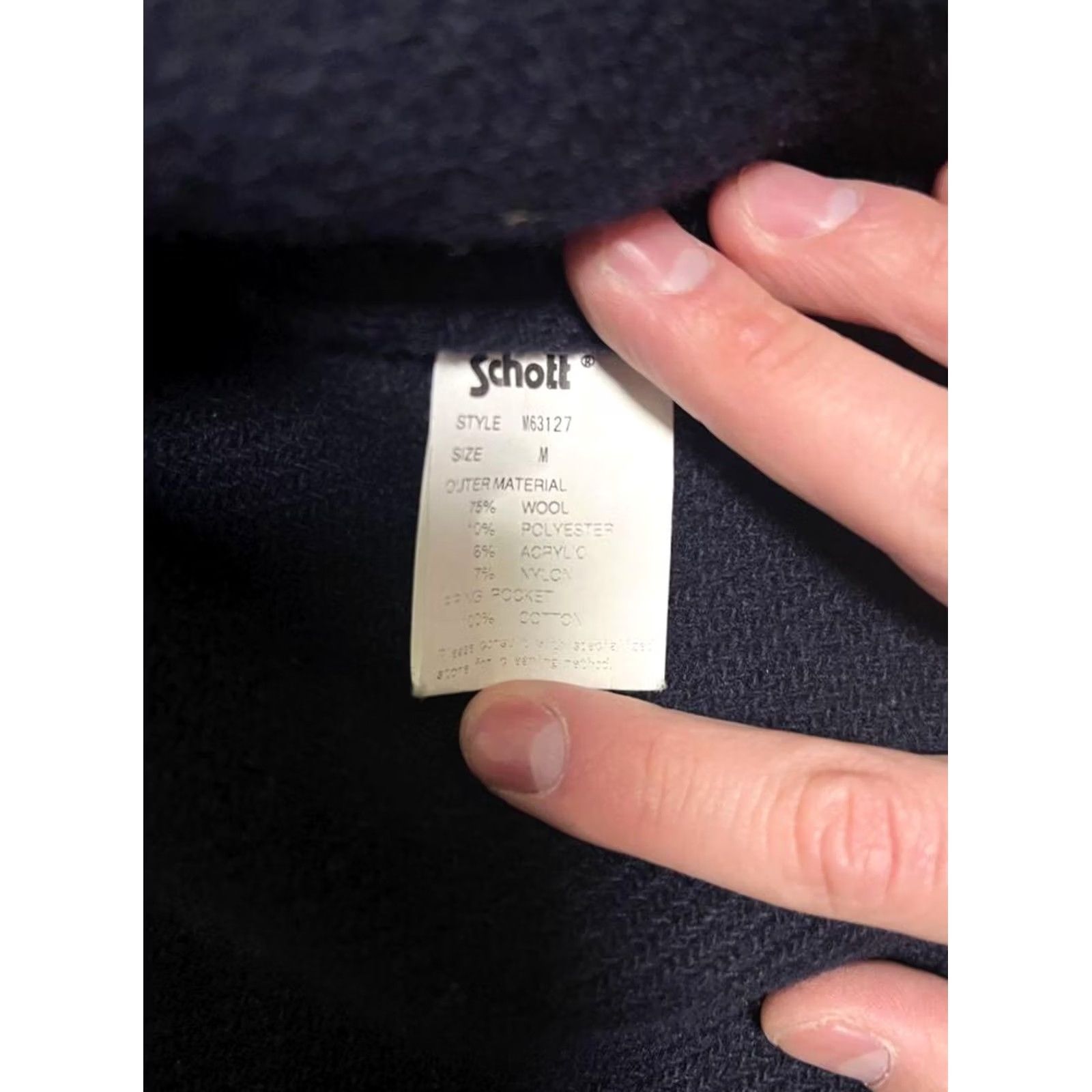 Schott Schott BEAMS Collaboration Navy Melton Wool CPO Jacket Size M Men's Jacket Navy Melton Wool CPO Blazer Size 40R - 4 Thumbnail