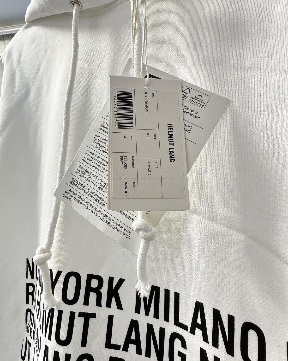 Helmut Lang HELMUT LANG Box Logo Terry Hoodie Size US M / EU 48-50 / 2 - 4 Thumbnail