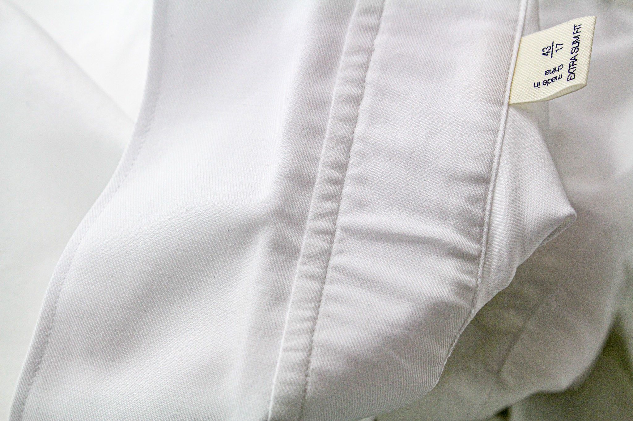 Suitsupply 43/47 Extra Slim Cotton White Cutaway Twill 72522 Size 42R - 9 Thumbnail