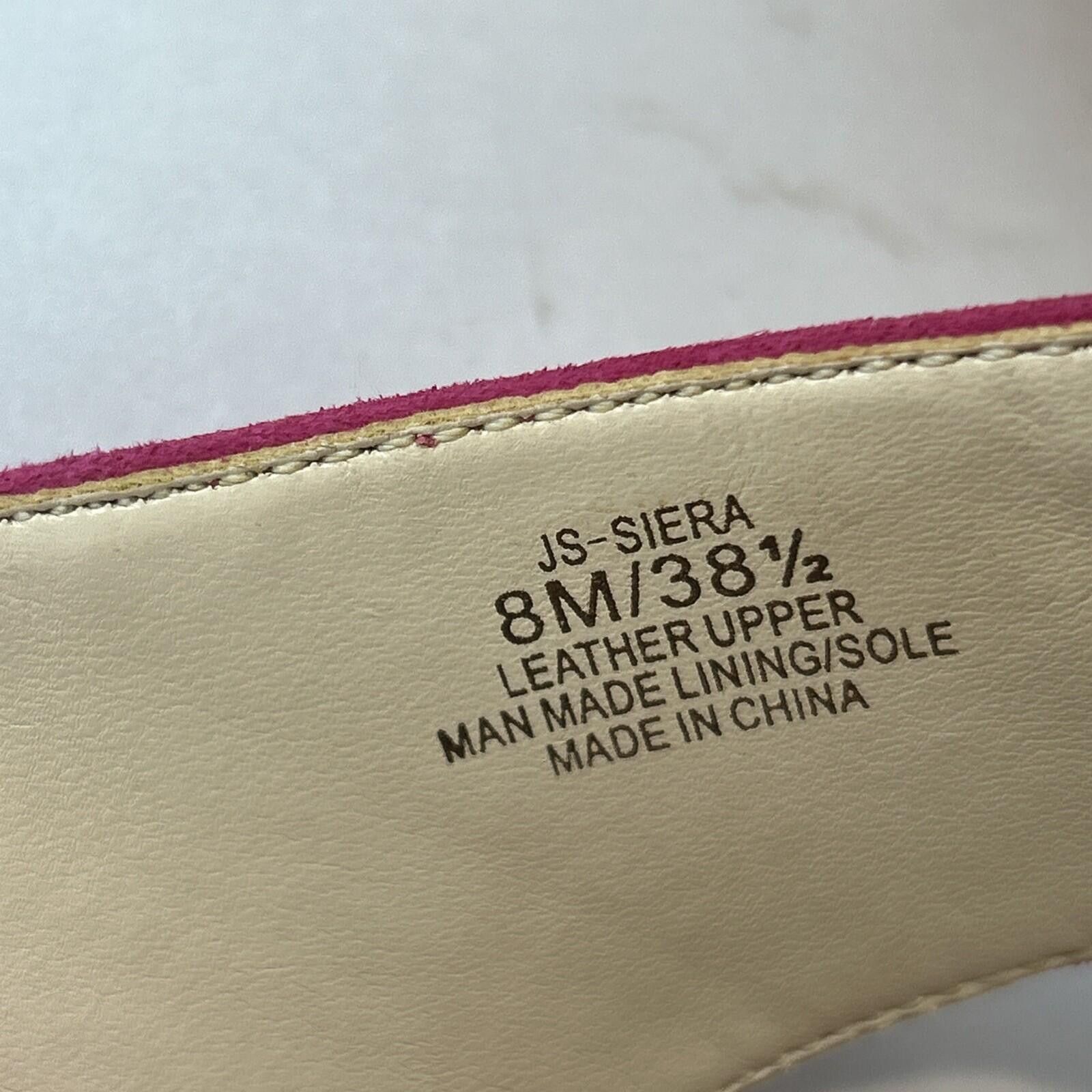 Other Jessica Simpson Perfectly Pink Lux Suede Wedge Sandal Size 8 Size US 8 / IT 38 - 7 Thumbnail