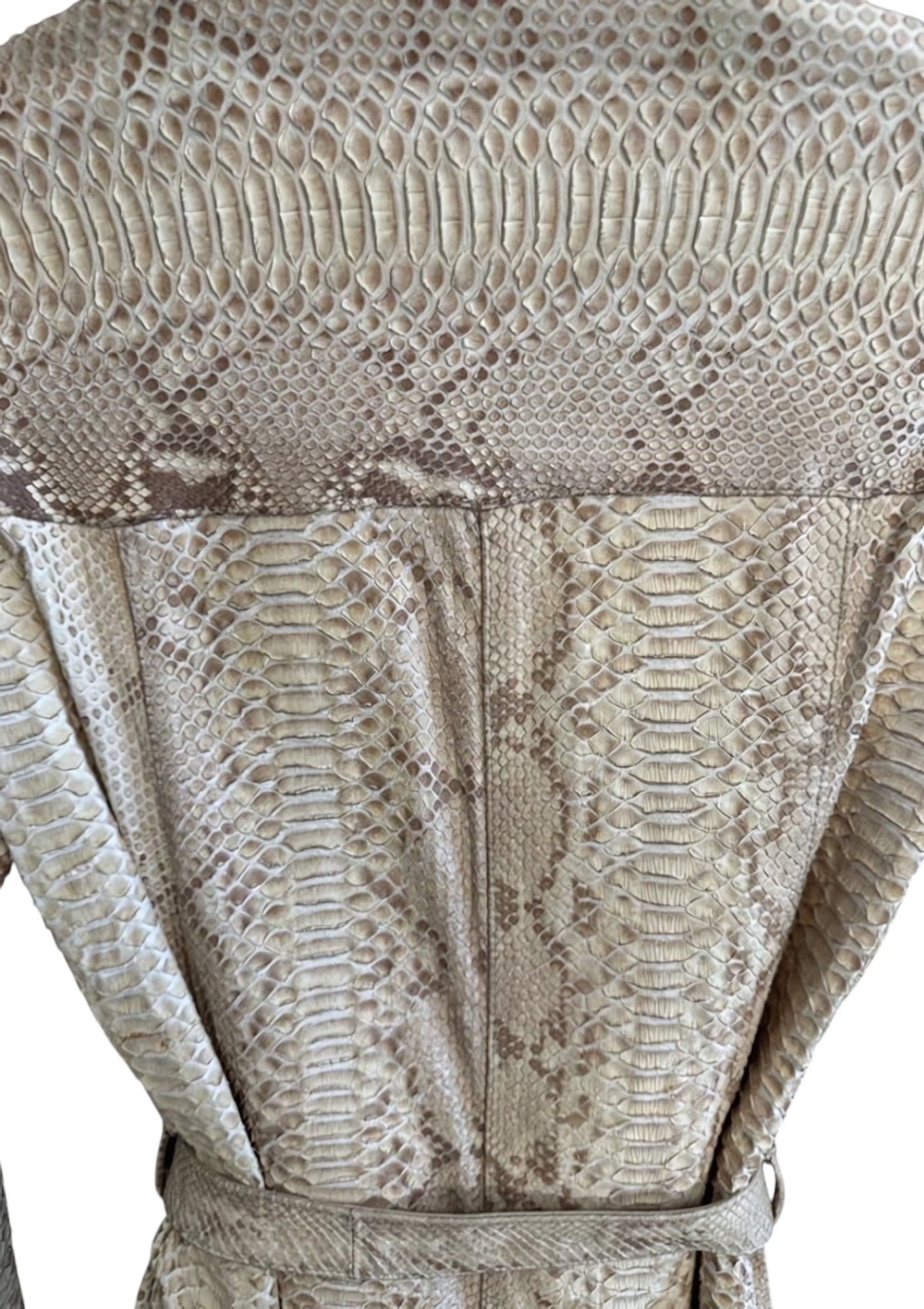 Prada S/S 2004 RUNWAY REAL PYTHON SKIN LEATHER COAT Size M / US 6-8 / IT 42-44 - 7 Thumbnail