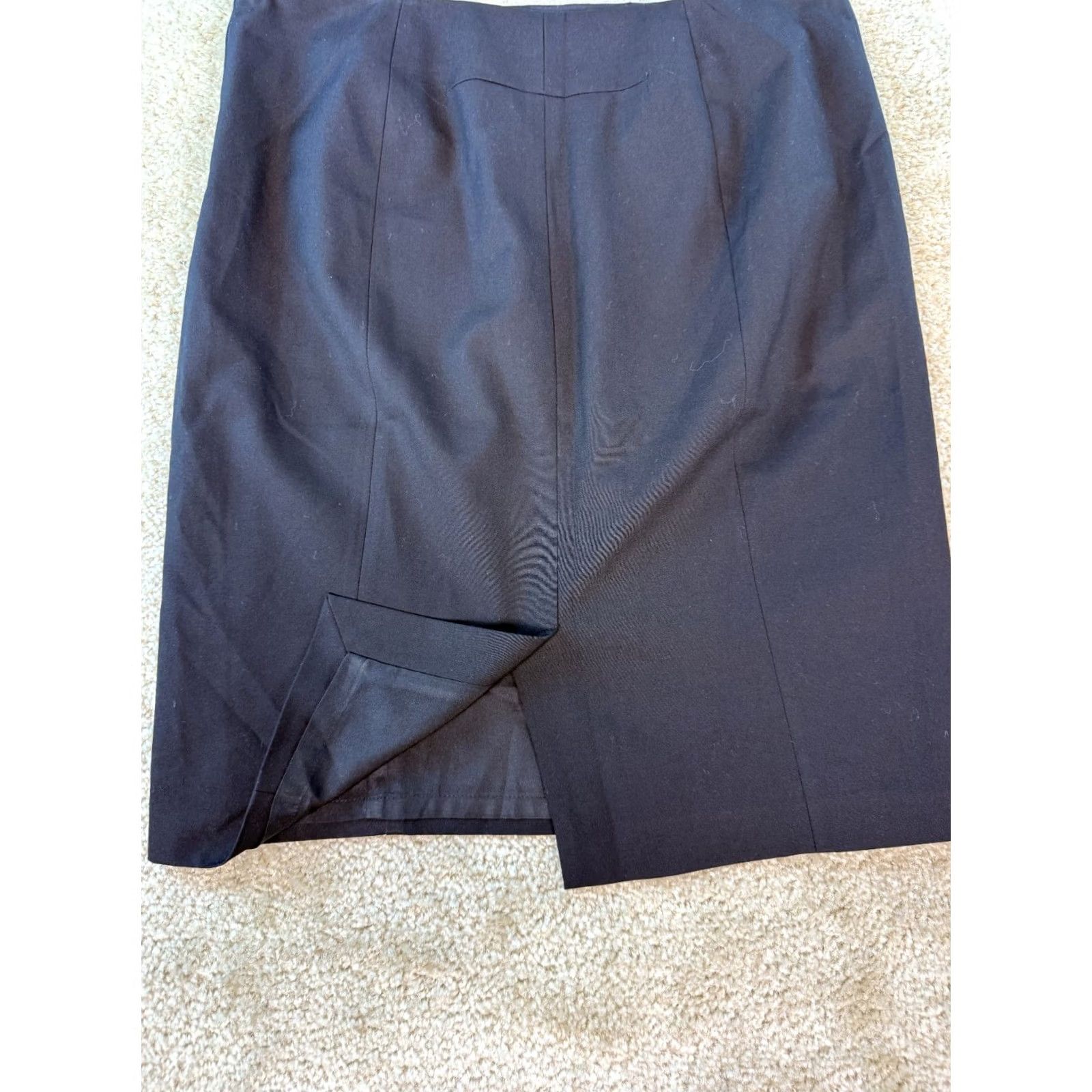 Vintage The Limited Skirt Knee Length Black Lined Slit Size 8 Pencil Straight D277 Women Size 30" / US 8 / IT 44 - 3 Thumbnail