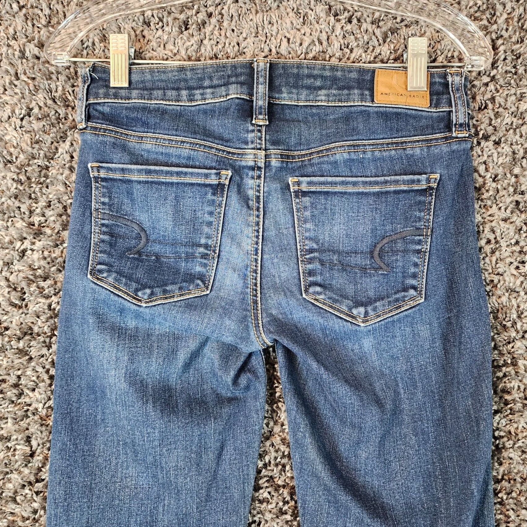 American Eagle Outfitters American Eagle Skinny Distressed Blue Jeans Womens Size 2 Short Size 26" / US 2 / IT 38 - 8 Thumbnail
