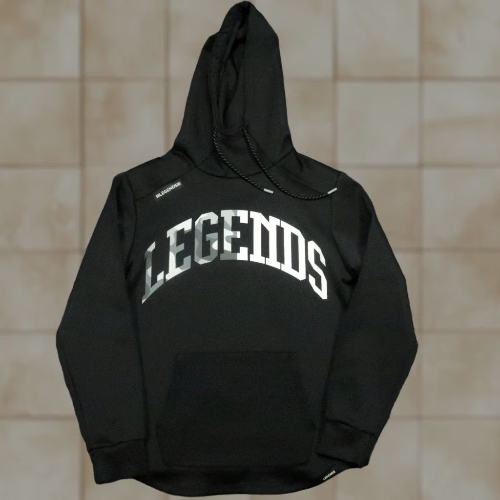 Vintage Legends Hoodie Mens Small Black Hawthorne Tech Spellout Pullover Hooded Shirt Size US S / EU 44-46 / 1 - 1 Thumbnail