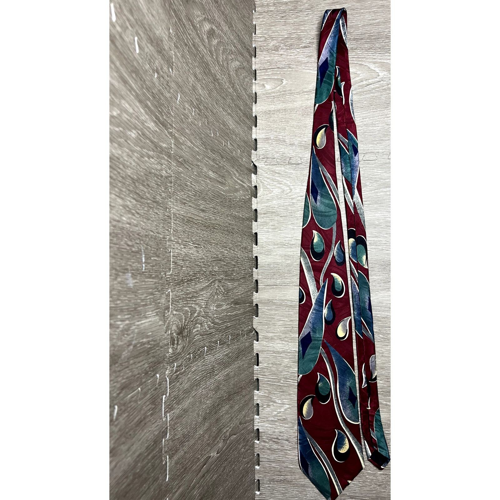 Oscar De La Renta Oscar de la Renta Men's Silk Tie Multicolor Geometric Size ONE SIZE - 4 Thumbnail