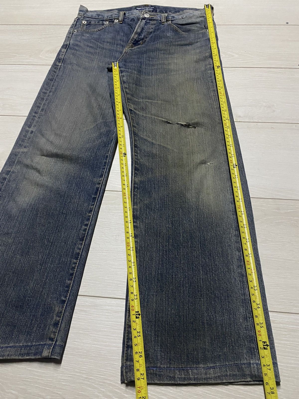 Japanese Brand Japanese Villand Mud Wash Distressed Loose Jeans Size US 31 - 9 Thumbnail