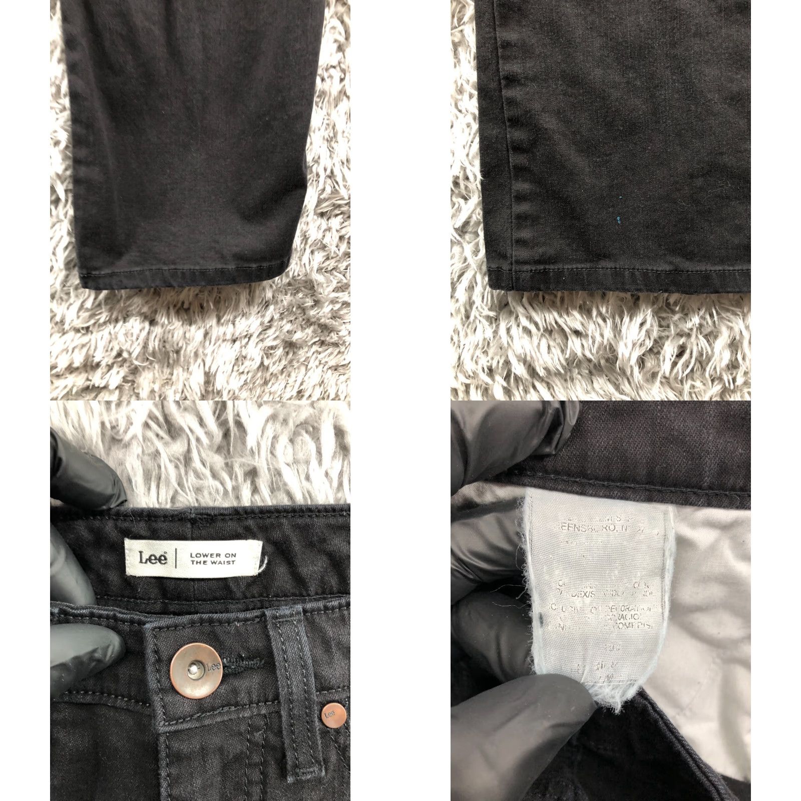 Lee Lee Jeans Mid Rise Black Denim Size 8 Womens Straight 5-Pocket Classic Comfort ZIP Belt Loops Size 30" / US 8 / IT 44 - 8 Thumbnail