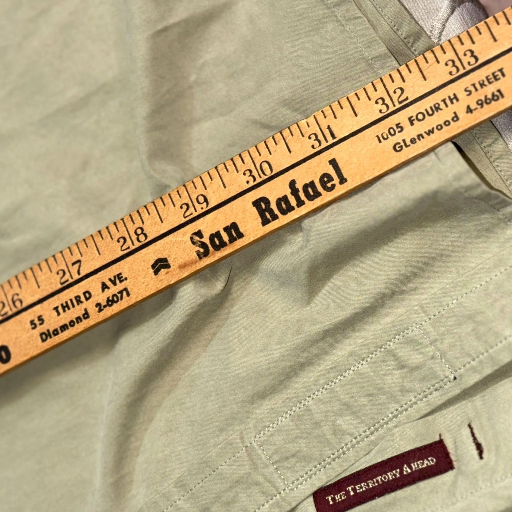 The Territory Ahead The Territory Ahead Shirt Mens XL Sage Green Silk Cotton Button-Down Long Sleeve Size US XL / EU 56 / 4 - 8 Thumbnail