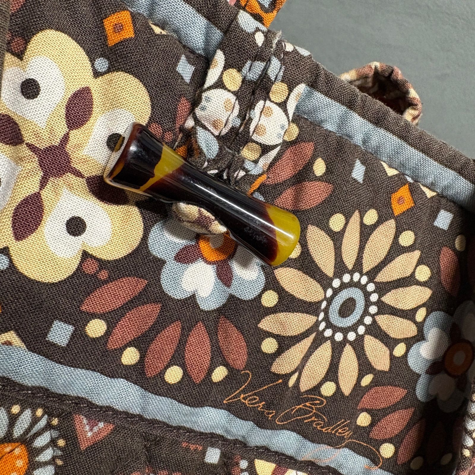 Vera Bradley Vera Bradley Quilted Tote Bag Floral Brown Blue 13"x14" Size ONE SIZE - 13 Thumbnail