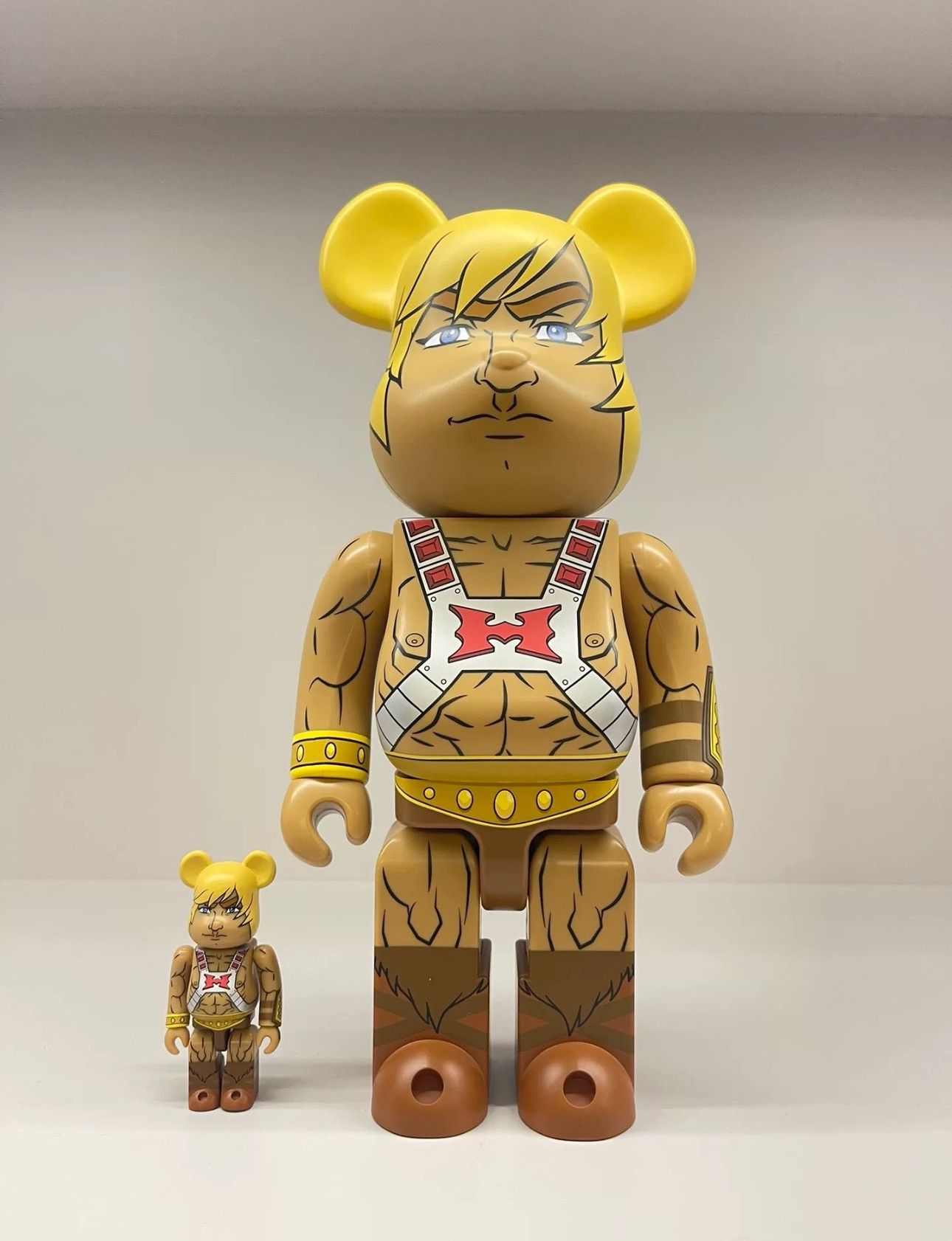 Japanese Brand × Medicom Toy Bearbrick Mishka Masters of The Universe He-Man 100% & 400% Size ONE SIZE - 1 Thumbnail