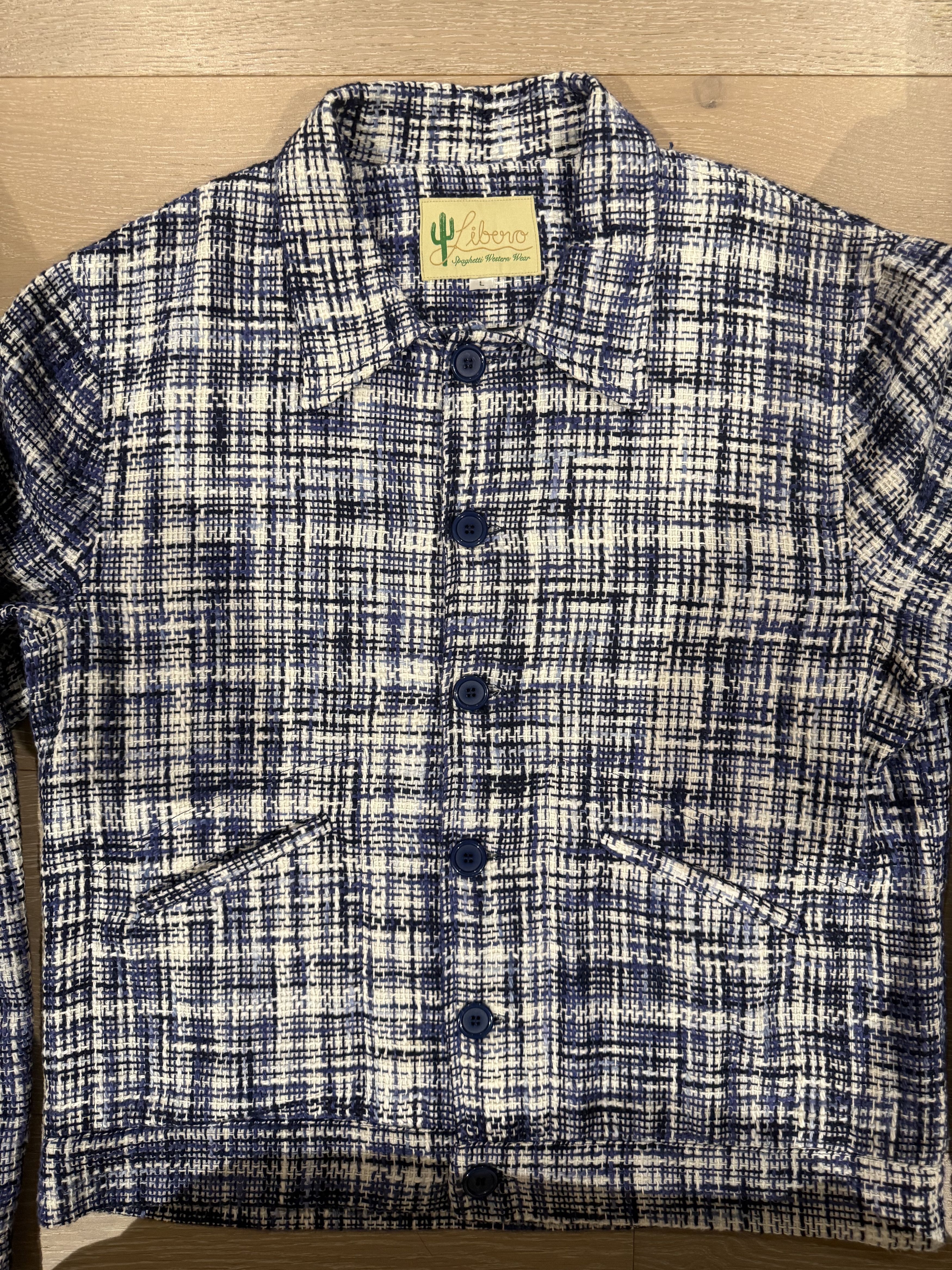 Libero 💚 Libero Azzurro Tweed Blouson Large NEW Size US L / EU 52-54 / 3 - 6 Thumbnail