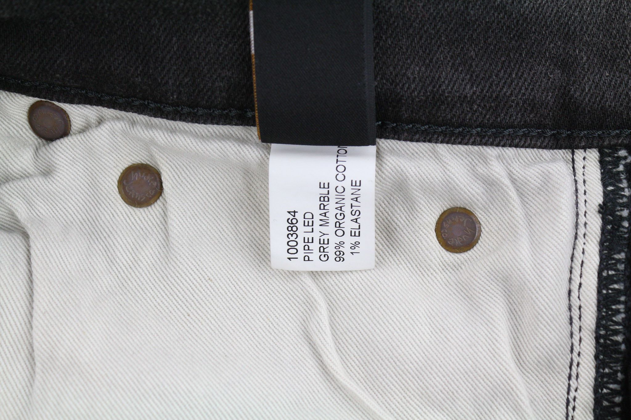 Nudie Jeans PIPE LED W28/L32 Grey Marble Organic Skinny Zip 81920 Size US 28 / EU 44 - 8 Thumbnail