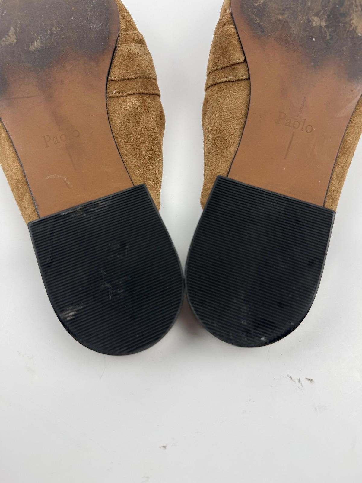 Other Linea Paolo Mules Women's 8.5 Tan Suede Buckle Size US 8.5 / IT 38.5 - 3 Thumbnail