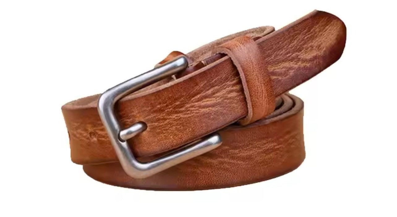 Designer Classic Design Metal Leather Belts (100/105/110/115cm) Size ONE SIZE - 2 Thumbnail