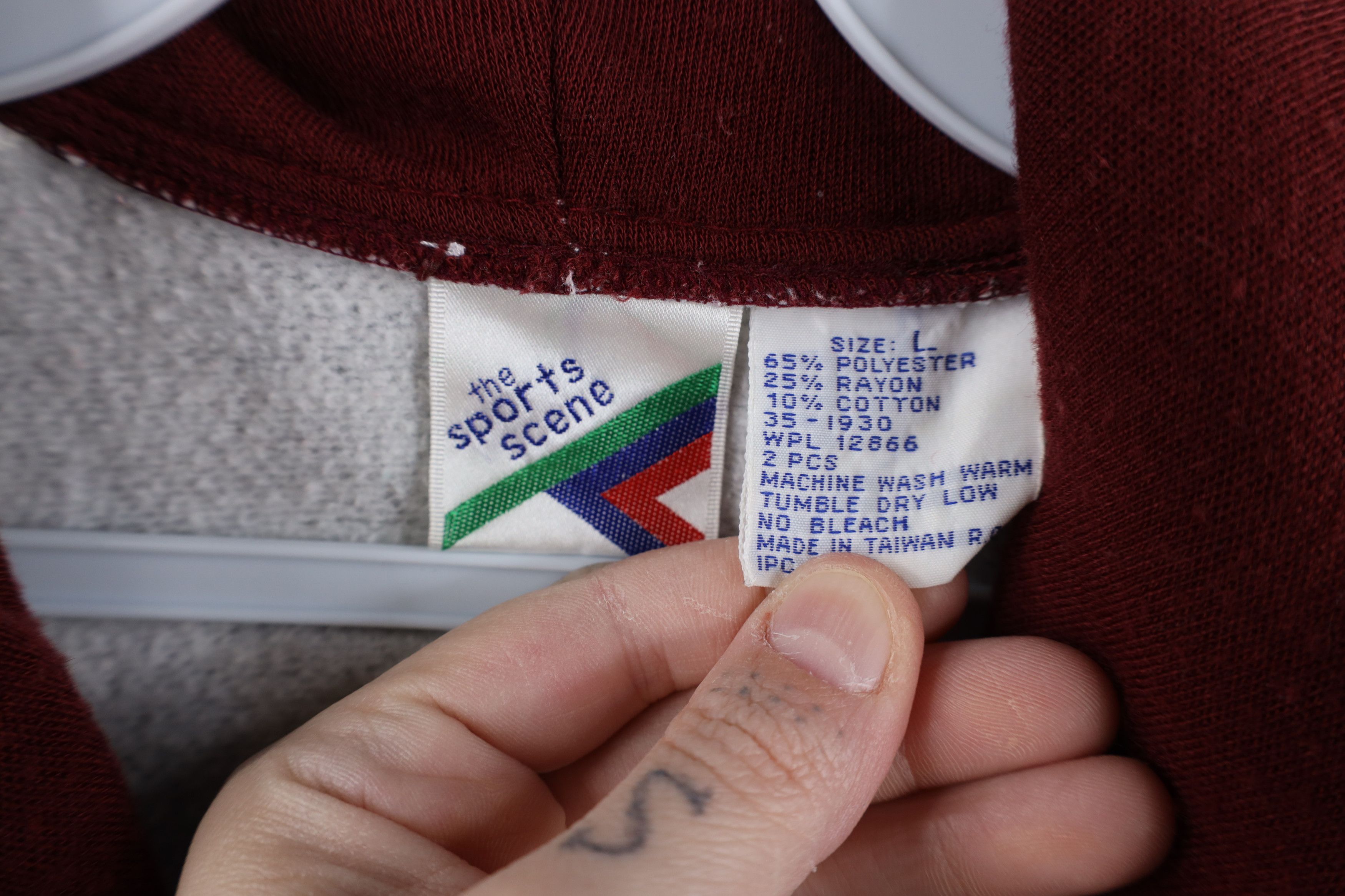 Vintage Vintage 70s Streetwear Triblend Full Zip Hoodie Sweatshirt Size US L / EU 52-54 / 3 - 10 Thumbnail