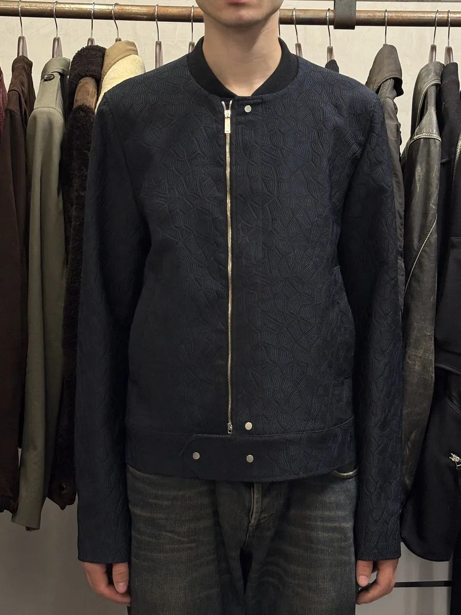 Emporio Armani FW2018 Emporio Armani Asymmetrical Navy Light Shadow Jacket Size US L / EU 52-54 / 3 - 3 Thumbnail