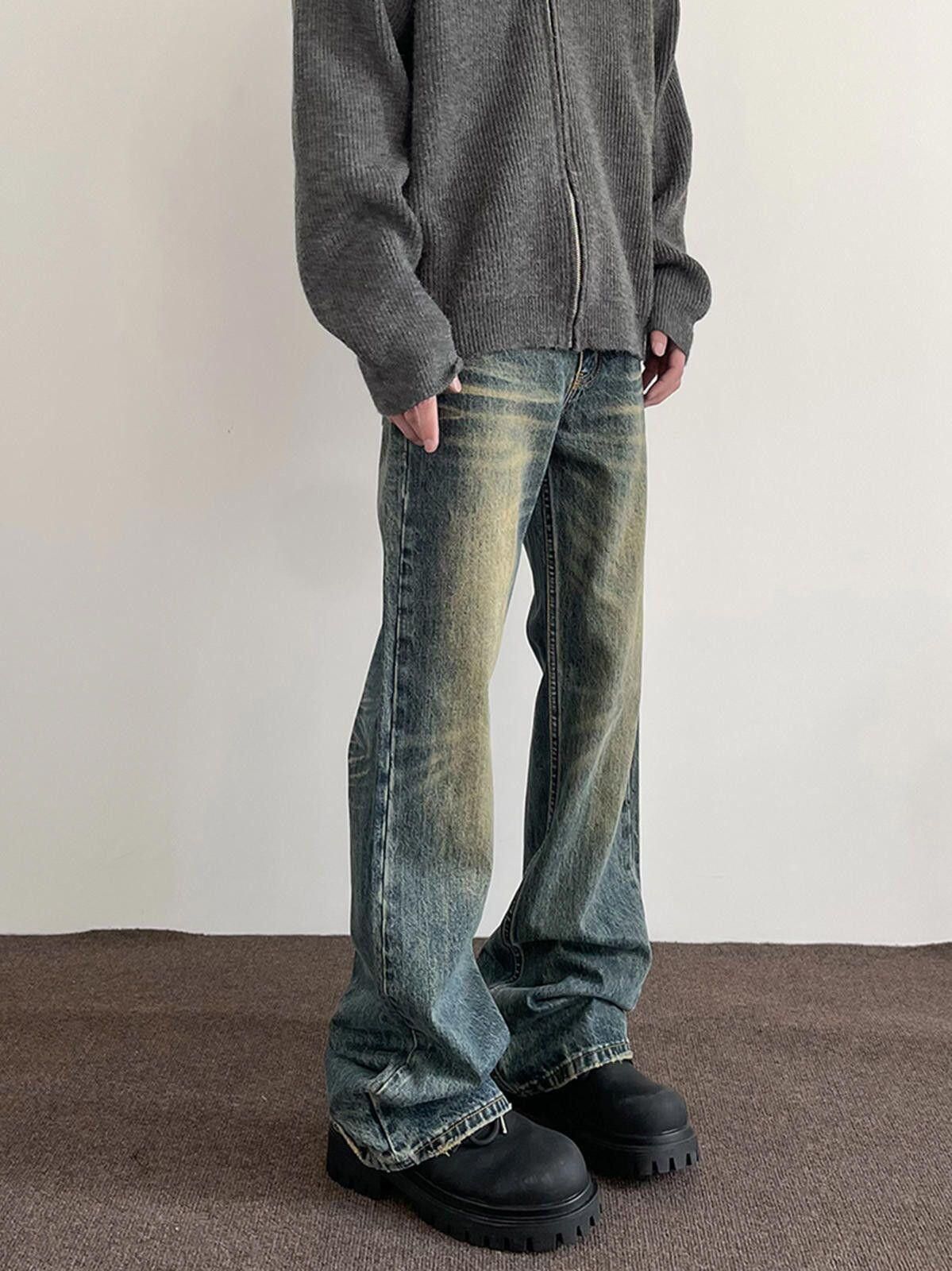 Jean Wide-Leg Denim Jeans - Vintage Look Size US 32 / EU 48 - 1 Thumbnail