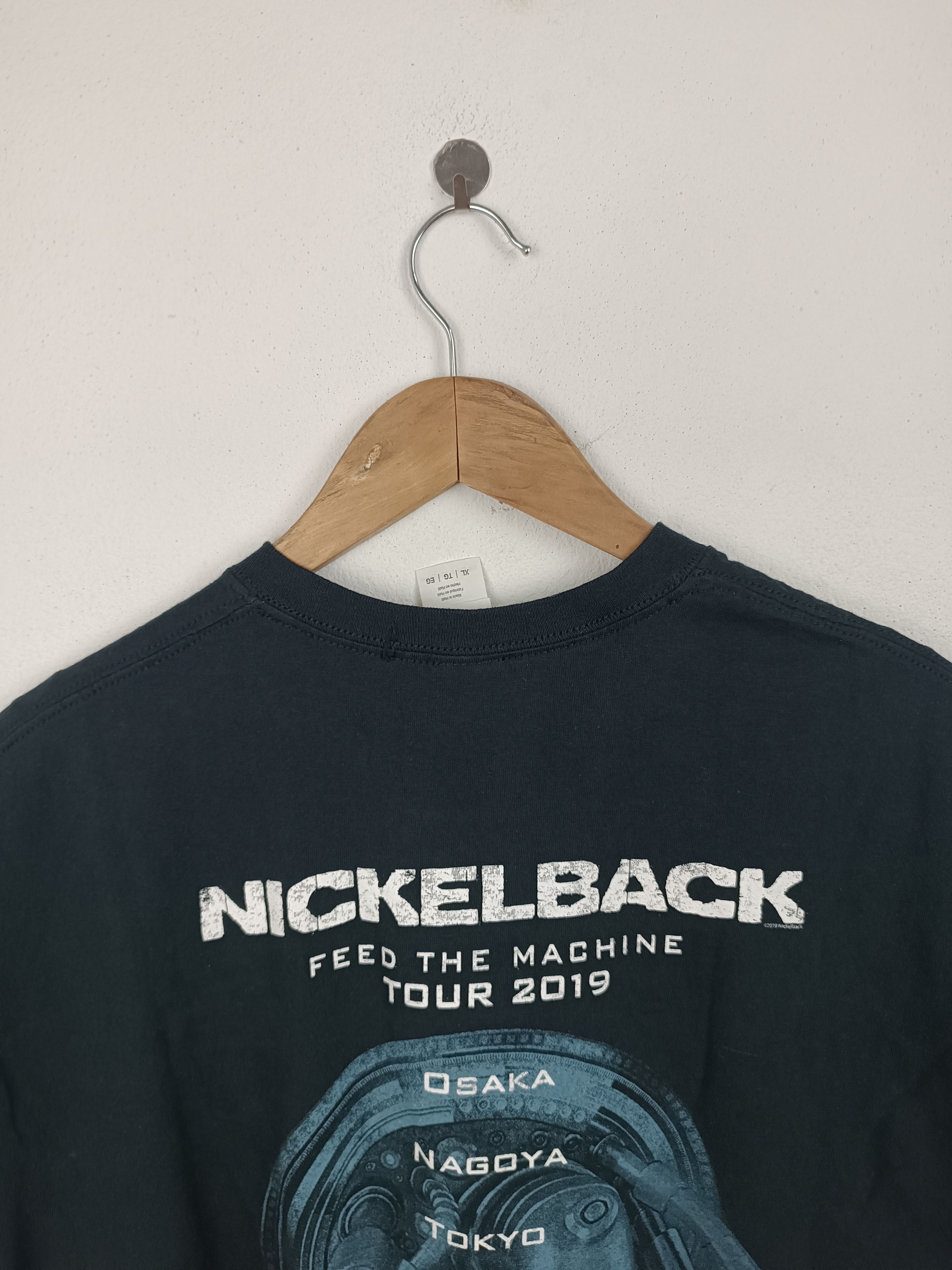 Band Tees VINTAGE 2019 NICKELBACK FEED THE MACHINE TOUR TEE Size US XL / EU 56 / 4 - 15 Thumbnail