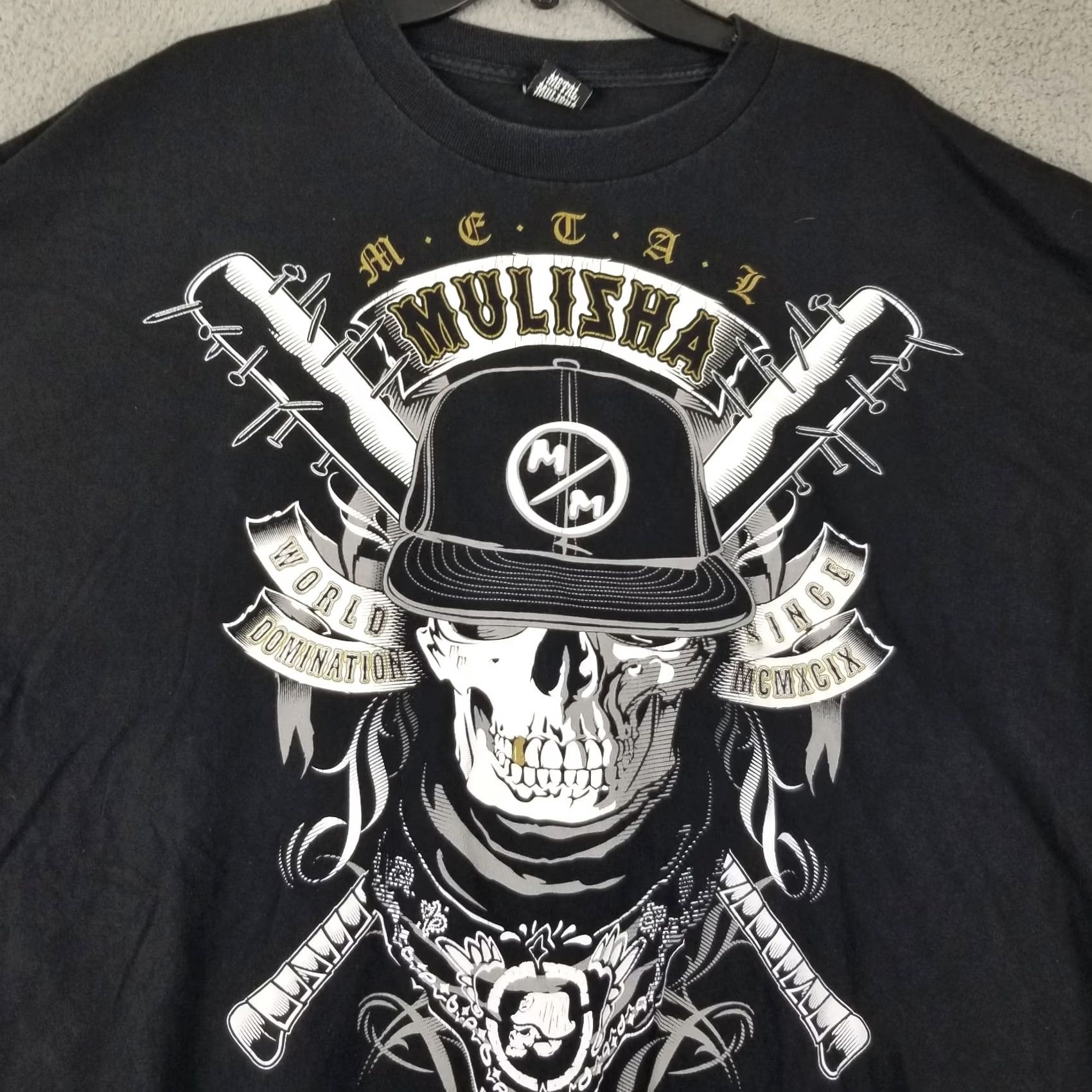 Metal Mulisha VINTAGE Metal Mulisha Shirt Men XL Black World Domination Skull 24X30 Size US XL / EU 56 / 4 - 2 Thumbnail