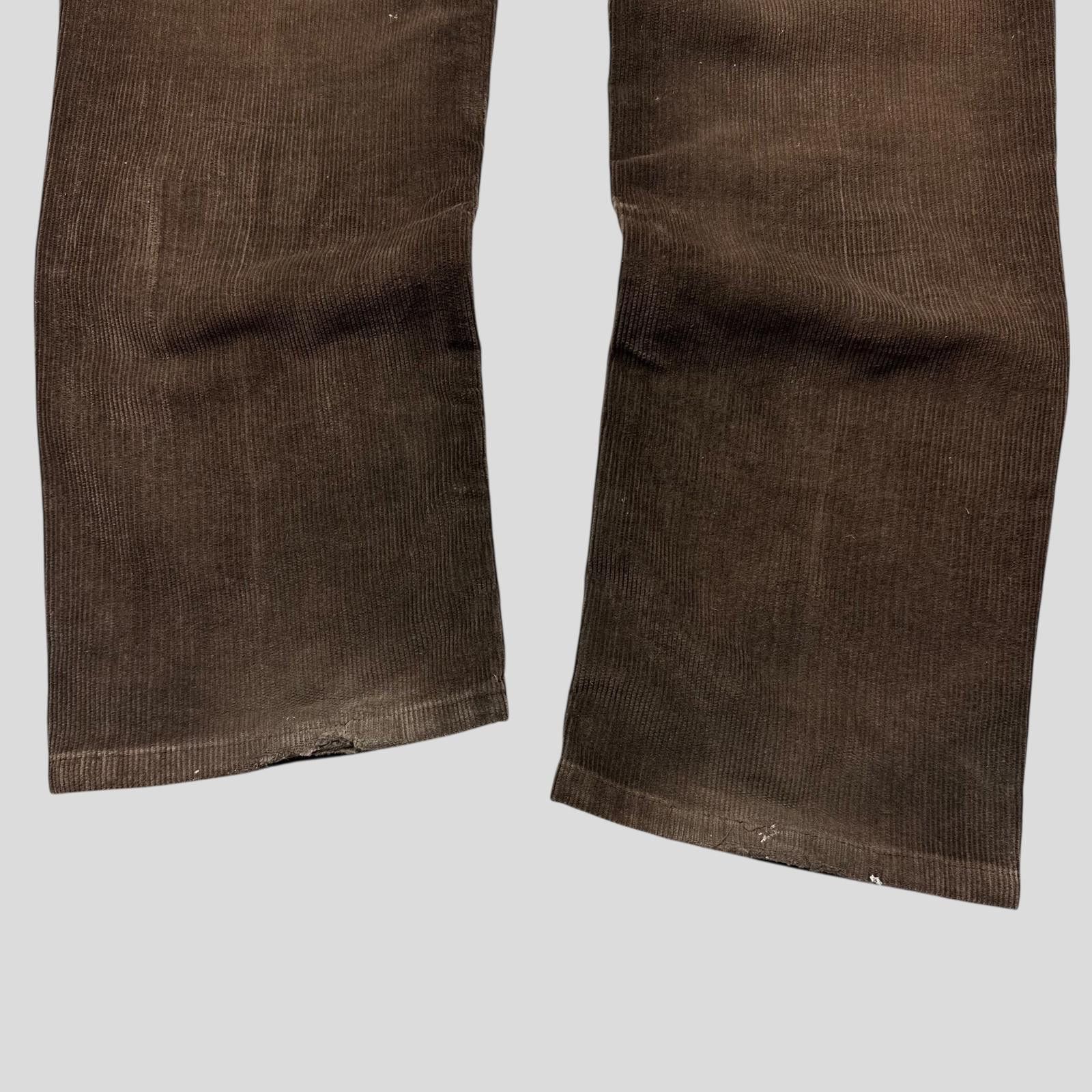 Prada Prada Sport 2010 Black Logo Tab Brown Corduroy Trousers IT48 Size US 31 - 6 Thumbnail