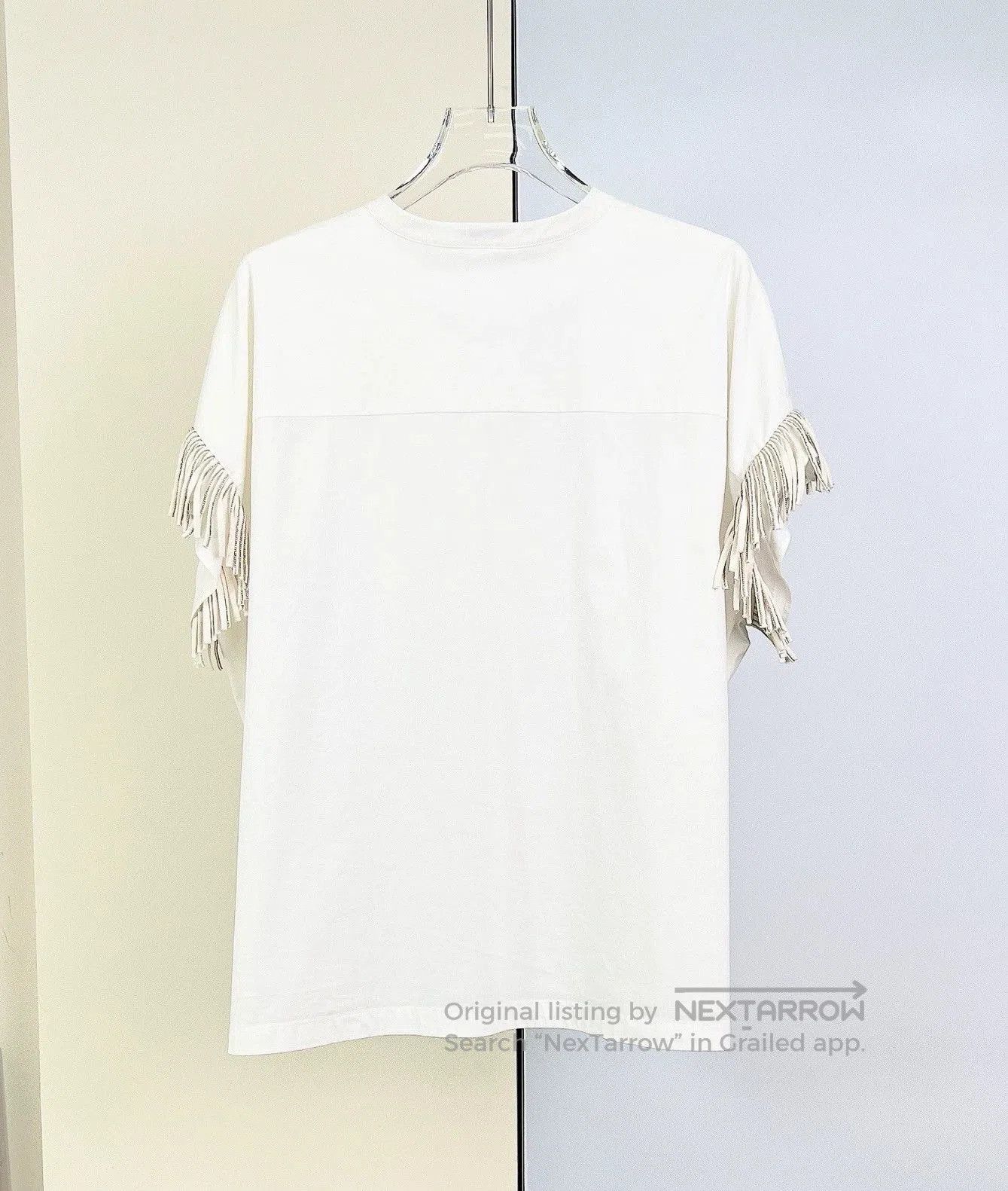 Brunello Cucinelli white sleeveless fringe shirt by brunello cucinelli. Size US XS / EU 42 / 0 - 2 Thumbnail