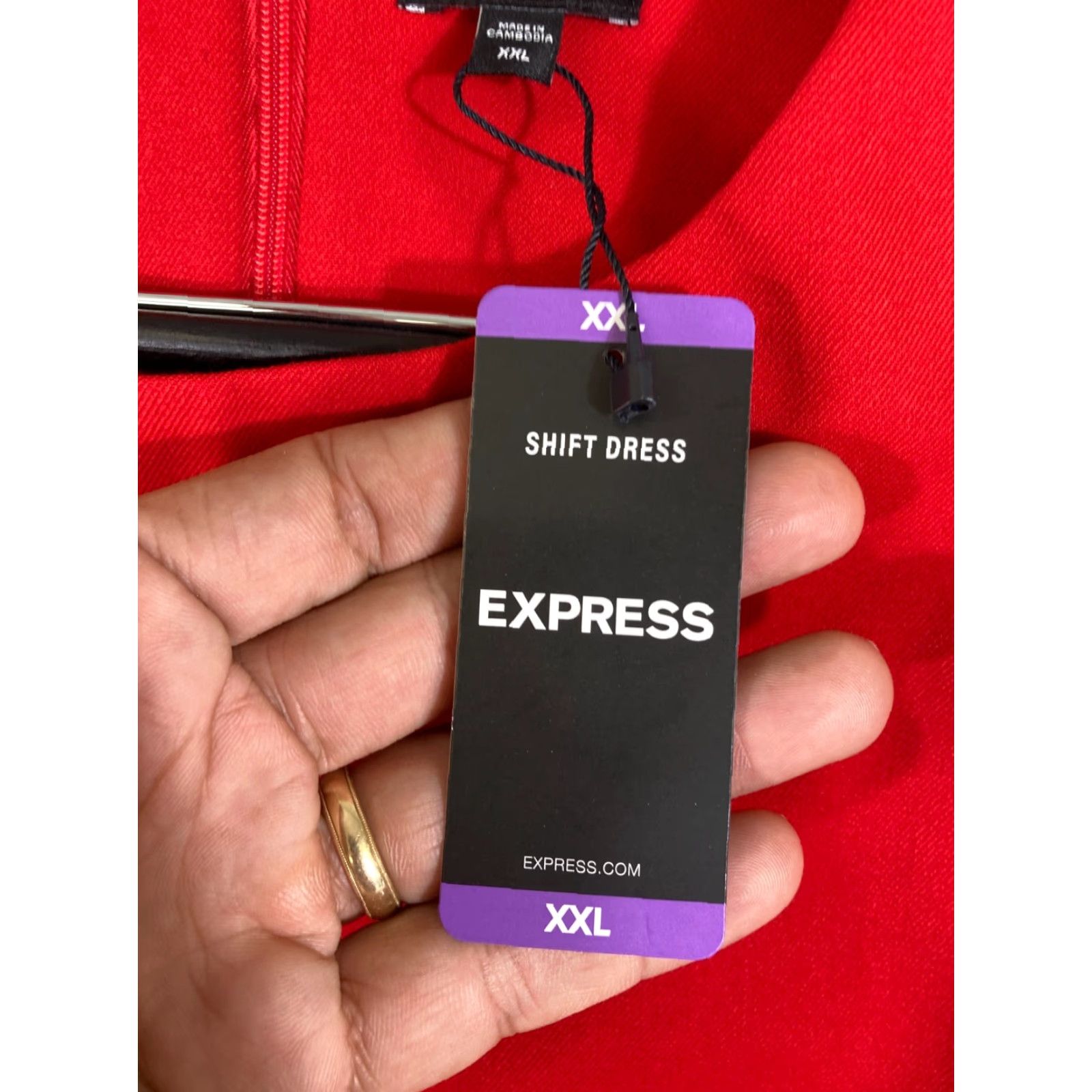 Express **Red Women's Express 2XL Shift Dress Zip Lined Scoop Neck** User: Red Women's Express 2XL Shift Dress Zip Lined Scoop Neck Size XXL / US 16-18 / IT 52-54 - 5 Thumbnail