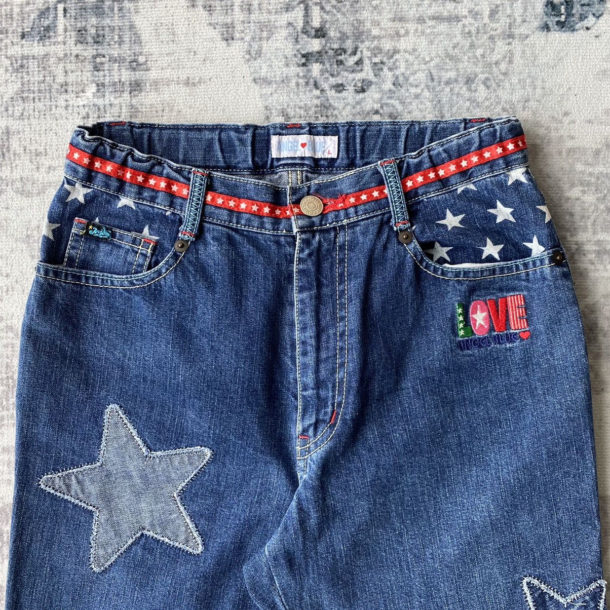 Angel Blue × Japanese Brand Angel Blue Star Patchworks Denim Jeans Size 24" / US 00 / IT 34 - 4 Thumbnail