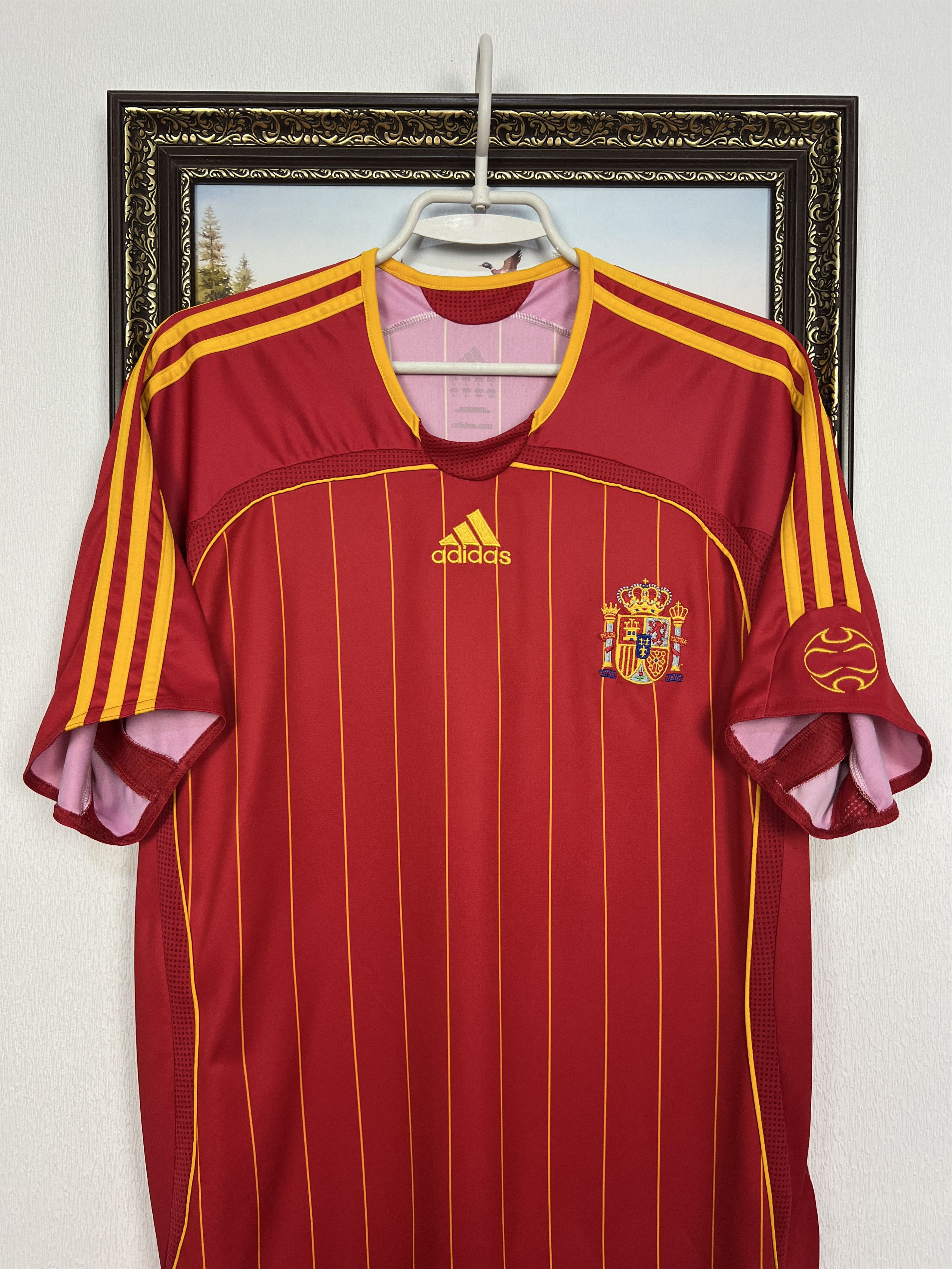 Adidas Spain Home football shirt 2005 Soccer #7 Raul Jersey Trikot Size US L / EU 52-54 / 3 - 2 Thumbnail