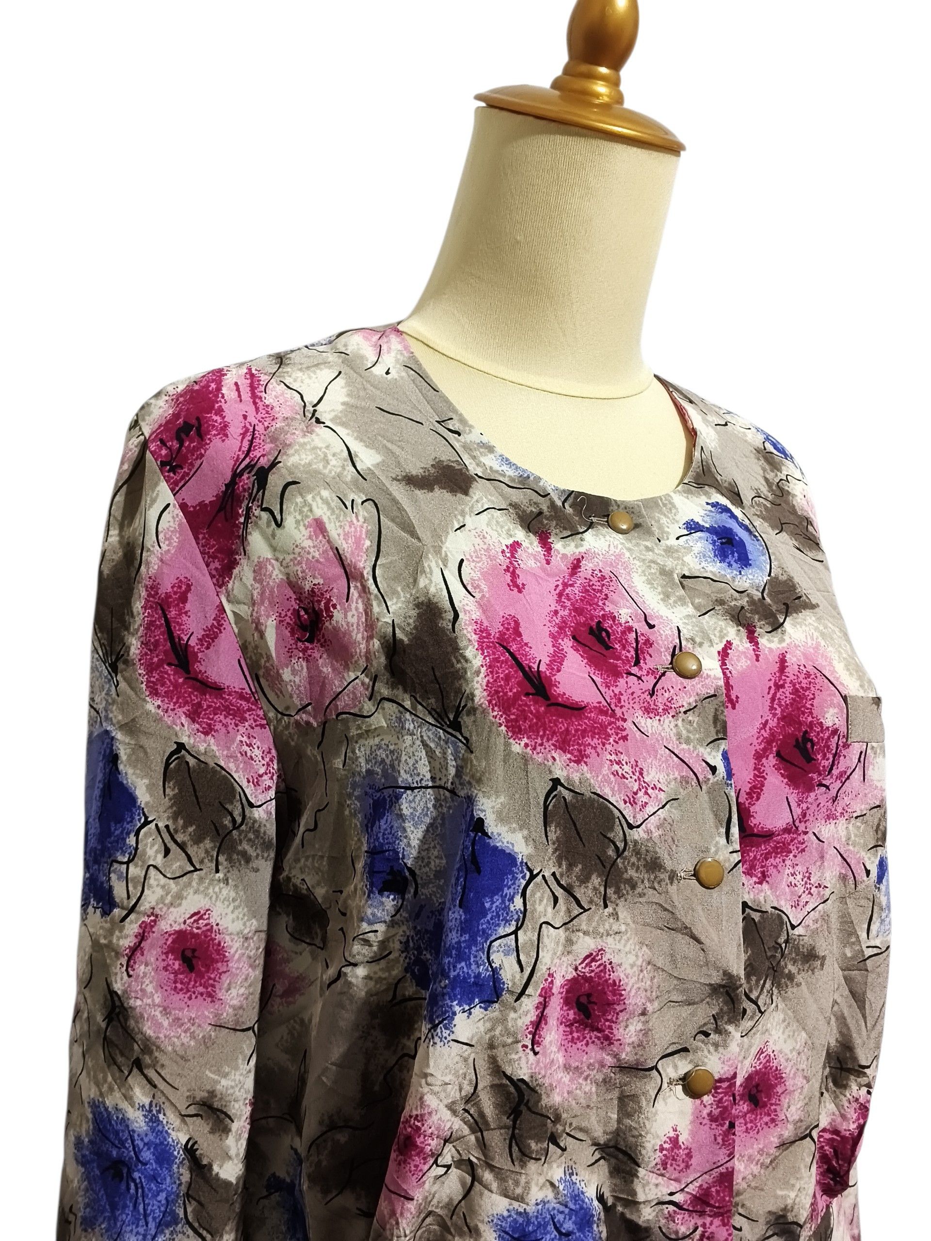 Pierre Balmain Vintage Pierre Balmain Floral Blouses Size S / US 4 / IT 40 - 4 Thumbnail