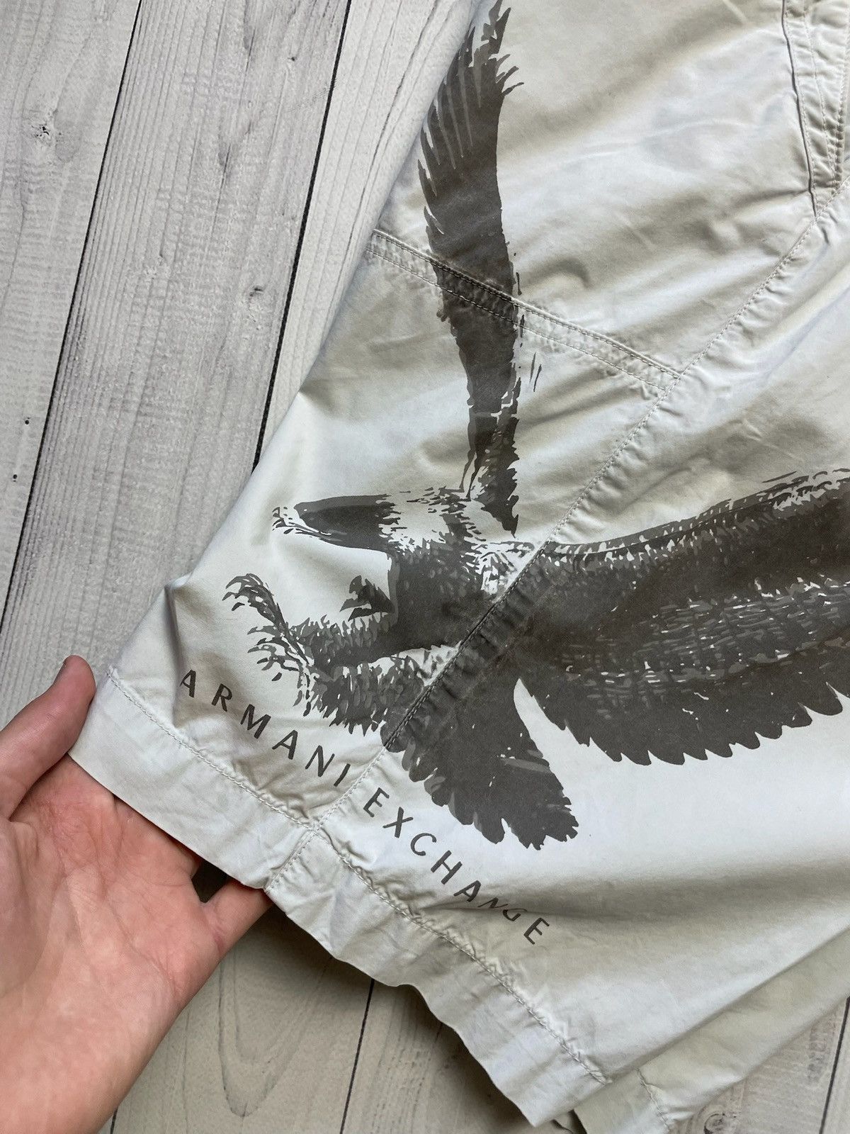 Vintage Vintage Armani Exchange cargo shorts big logo Eagle size M Size US 32 / EU 48 - 3 Thumbnail