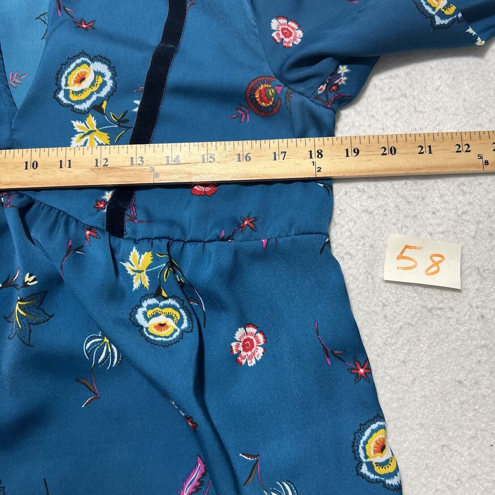 Old Navy Old Navy Women's Small Blue Colorful Floral Tie Shift Dress Size S / US 4 / IT 40 - 7 Thumbnail