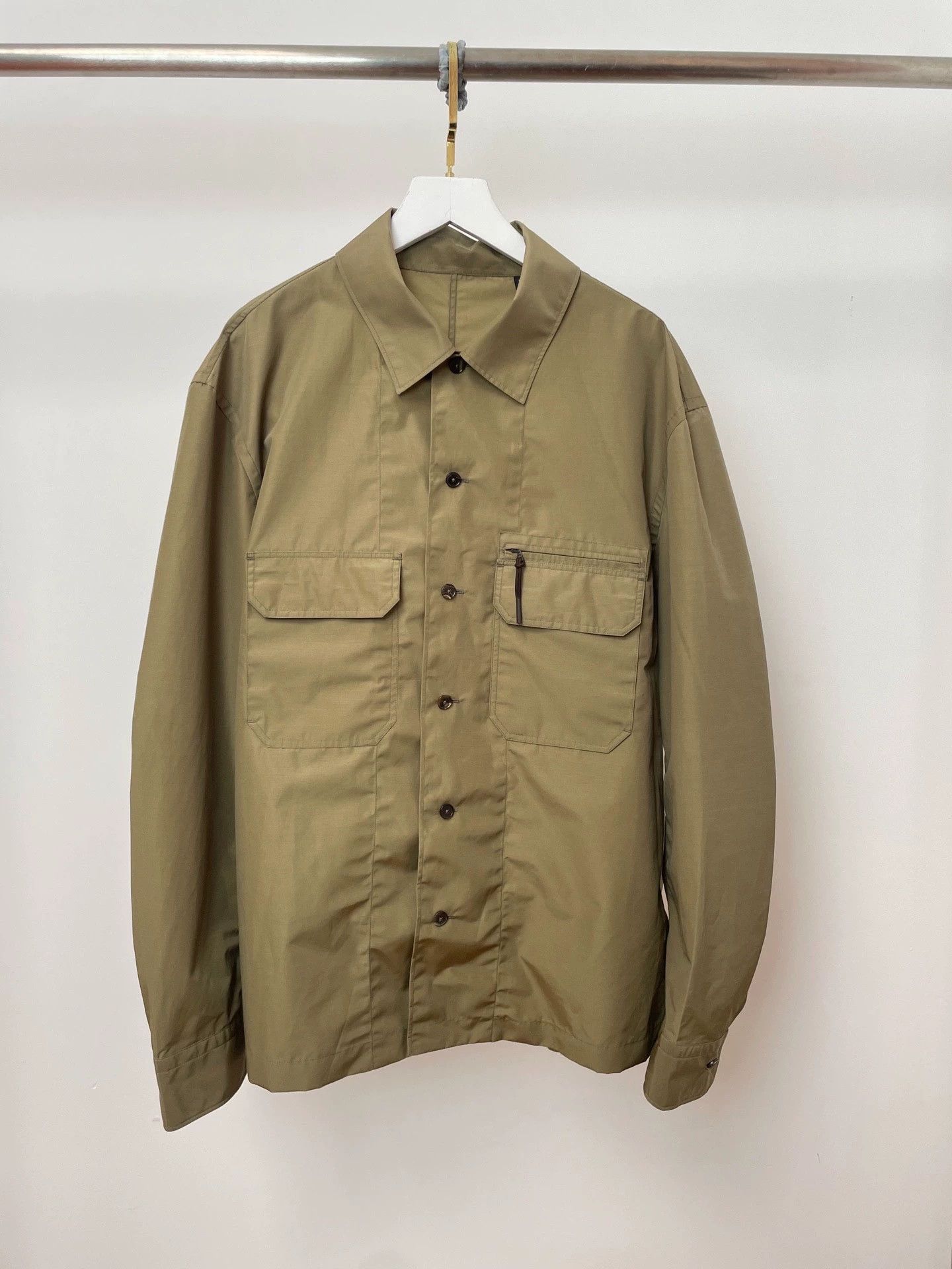 Ermenegildo Zegna Zegna Shirt-Style Nylon Single-Breasted Jacket Mature L Size US L / EU 52-54 / 3 - 1 Thumbnail