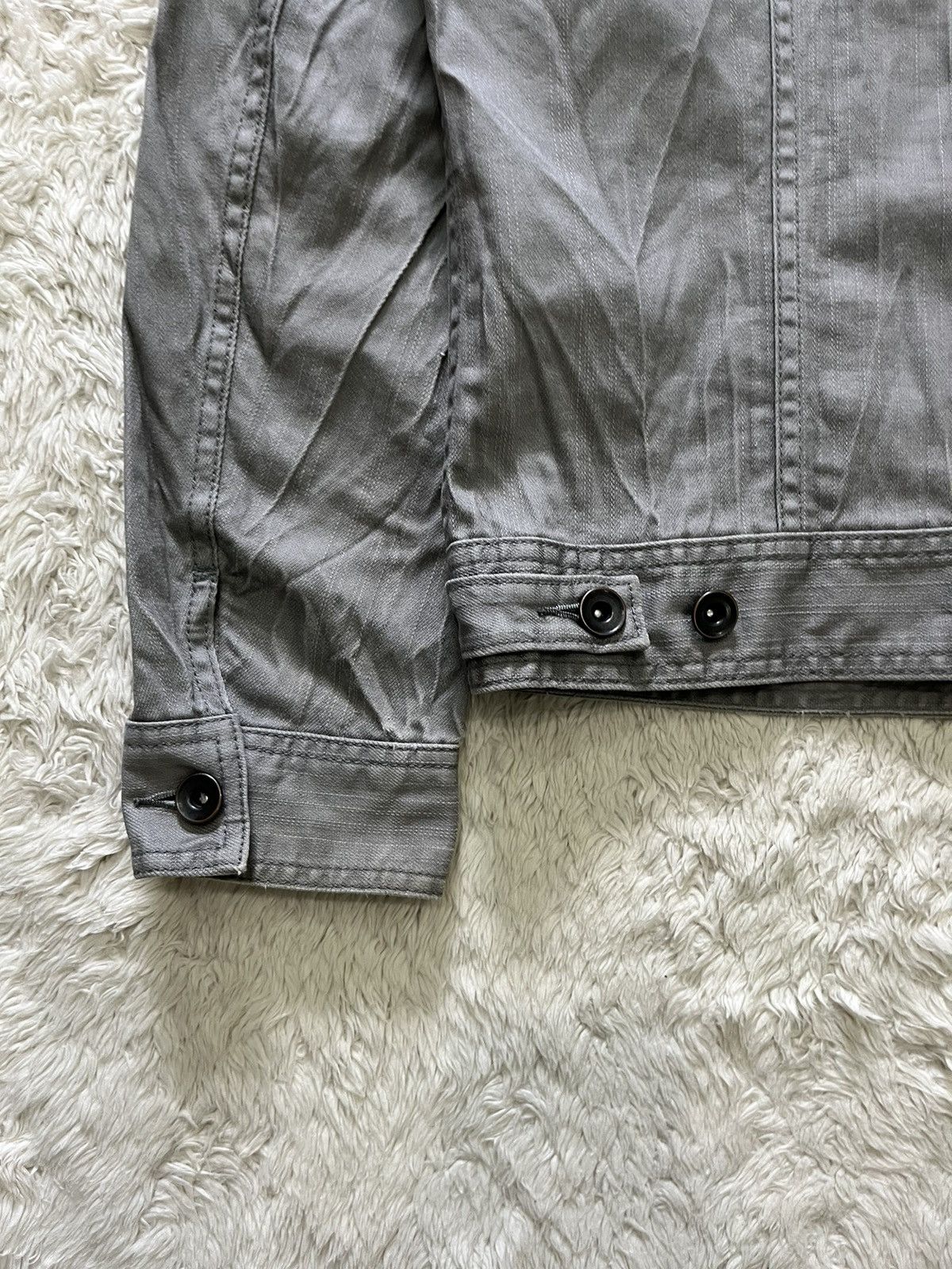 Issey Miyake × Tete Homme vintage tete homme herringbone twill wrinkled denim jacket Size US M / EU 48-50 / 2 - 12 Thumbnail