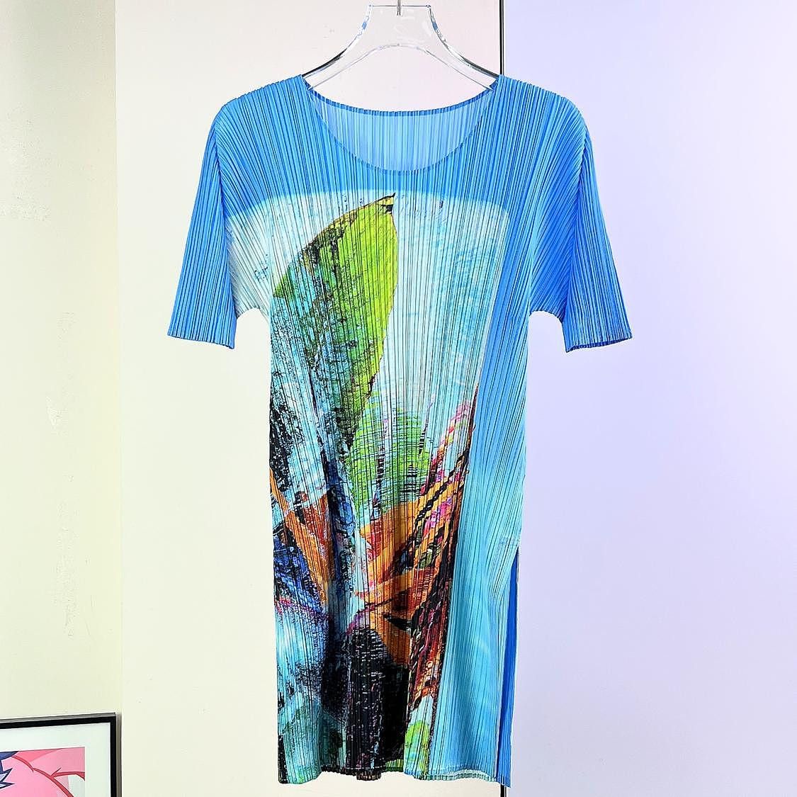 Pleats Please Issey Miyake PLEATS PLEASE ISSEY MIYAKE Abstract Print Mini Dress Size 3 Size M / US 6-8 / IT 42-44 - 1 Thumbnail