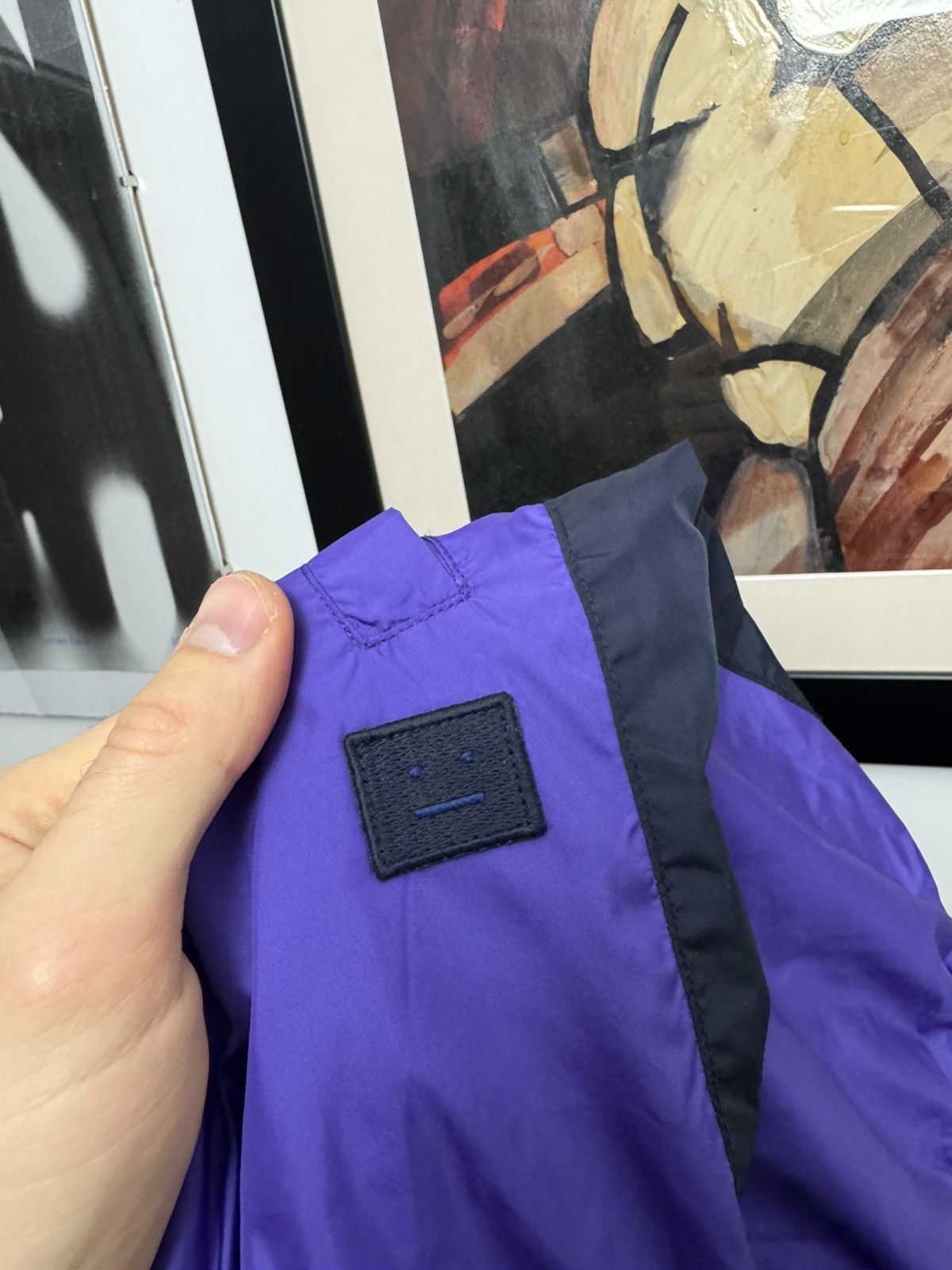 Acne Studios Acne Studios Face Logo Nylon Purple Designer Sweatpant Hype Size US 29 - 3 Thumbnail