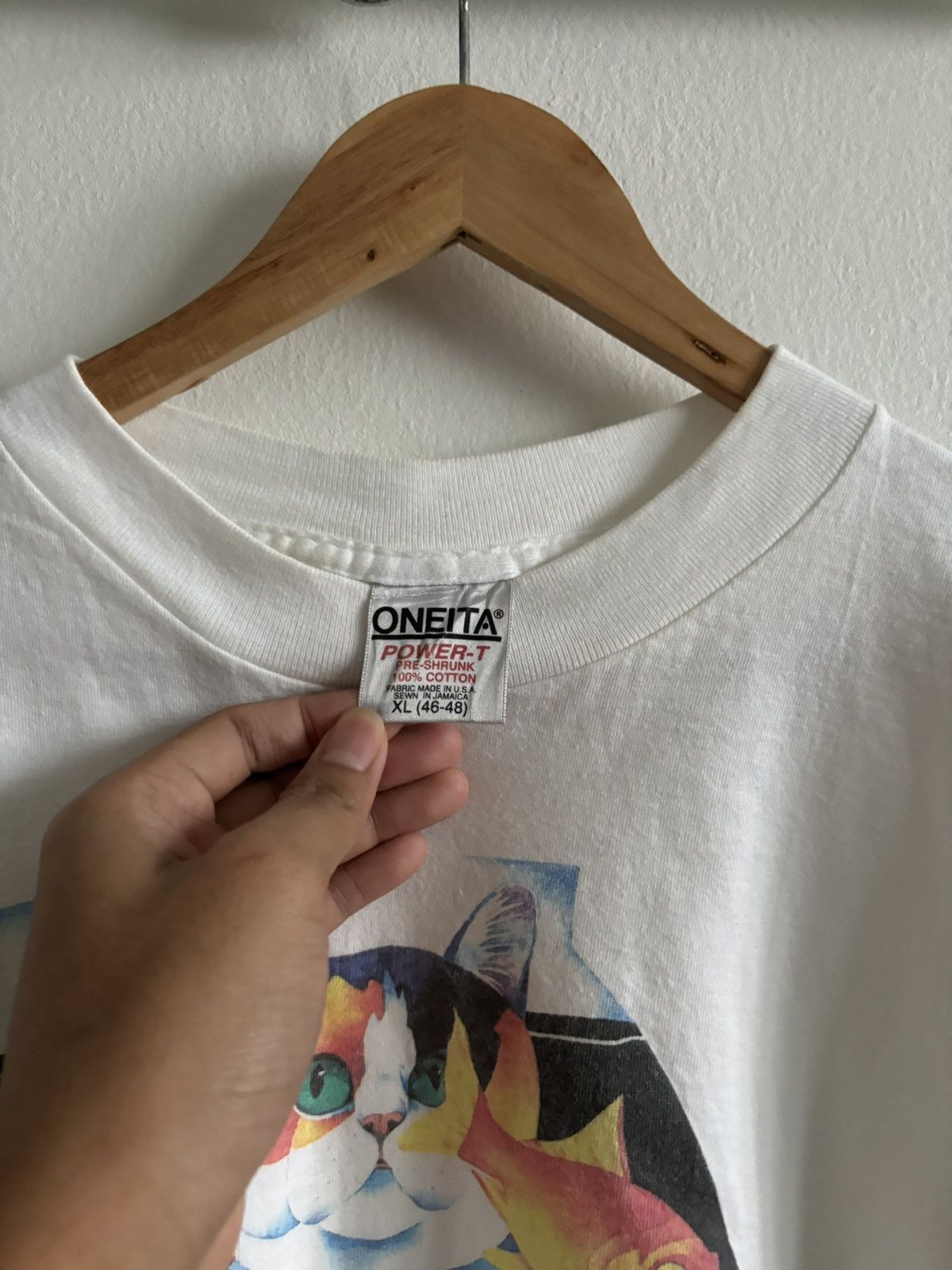 Vintage Vintage Cat Life In A Goldfish Bowl 90s Shirt Size US L / EU 52-54 / 3 - 4 Thumbnail