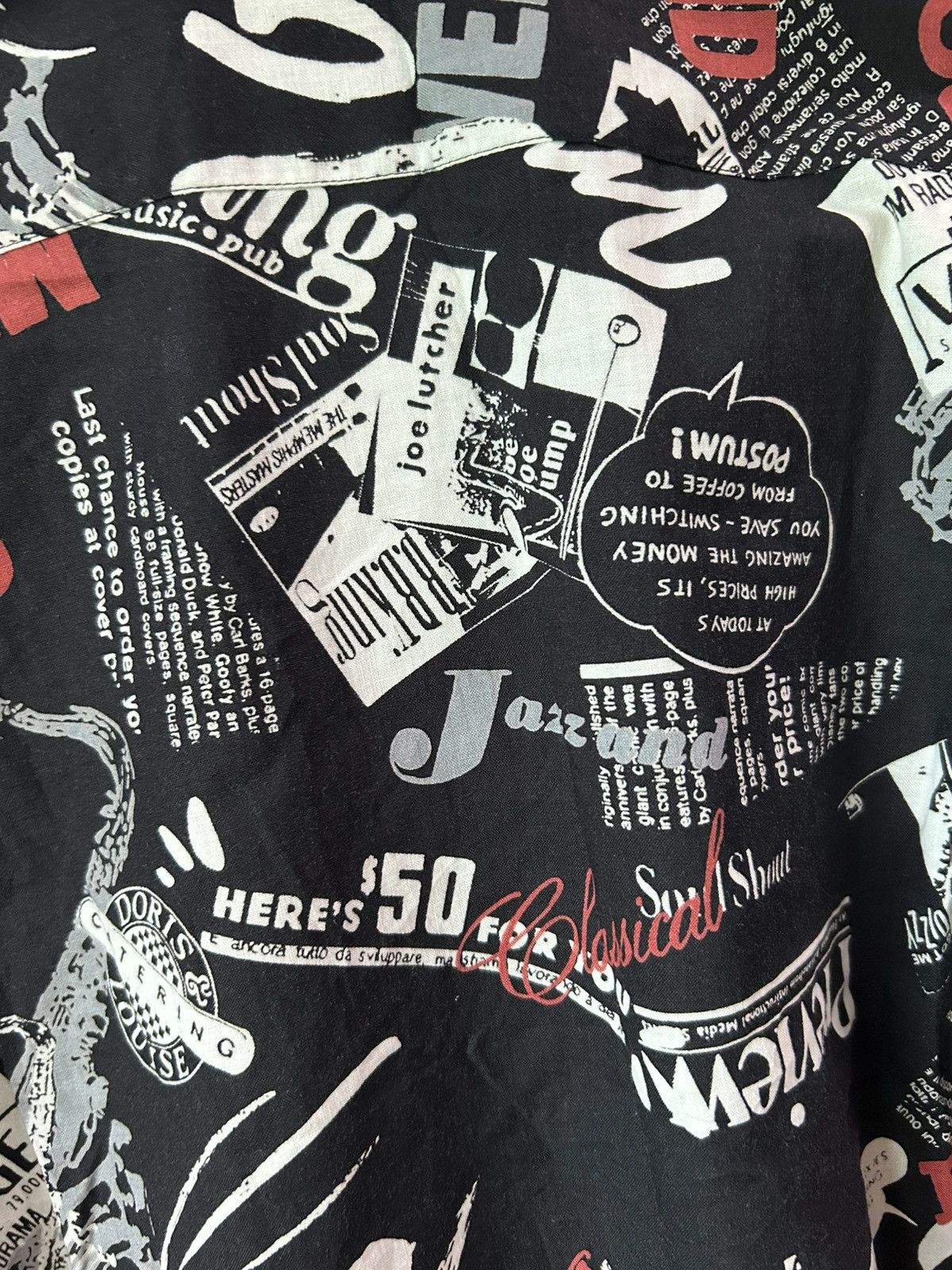 Japanese Brand 90s ASSSA Jazz Motif All Over Print Shirt Size US M / EU 48-50 / 2 - 7 Thumbnail