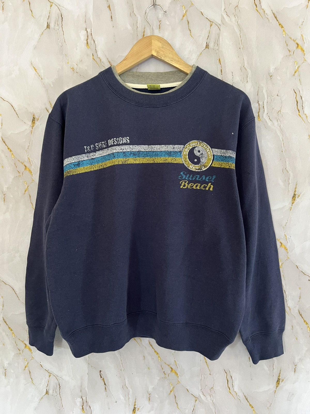 Vintage SUNSET BEACH HAWAII SWEATSHIRT Size US M / EU 48-50 / 2 - 1 Thumbnail