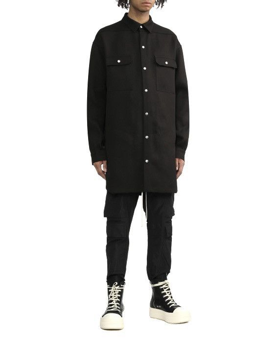 Rick Owens New STROBE Oversized Outershirt Jacket Soft Brushed Cotton M Size US M / EU 48-50 / 2 - 2 Thumbnail