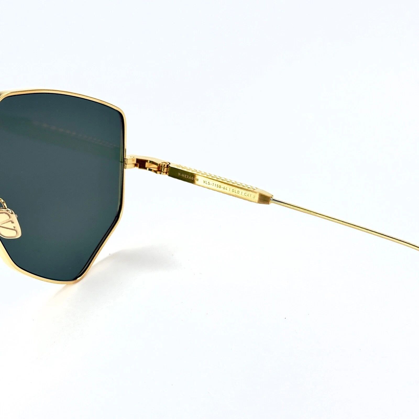 Valentino VALENTINO V HEXAGON VLS115 Gold Titanium VLS 115B Sunglass Size ONE SIZE - 5 Thumbnail