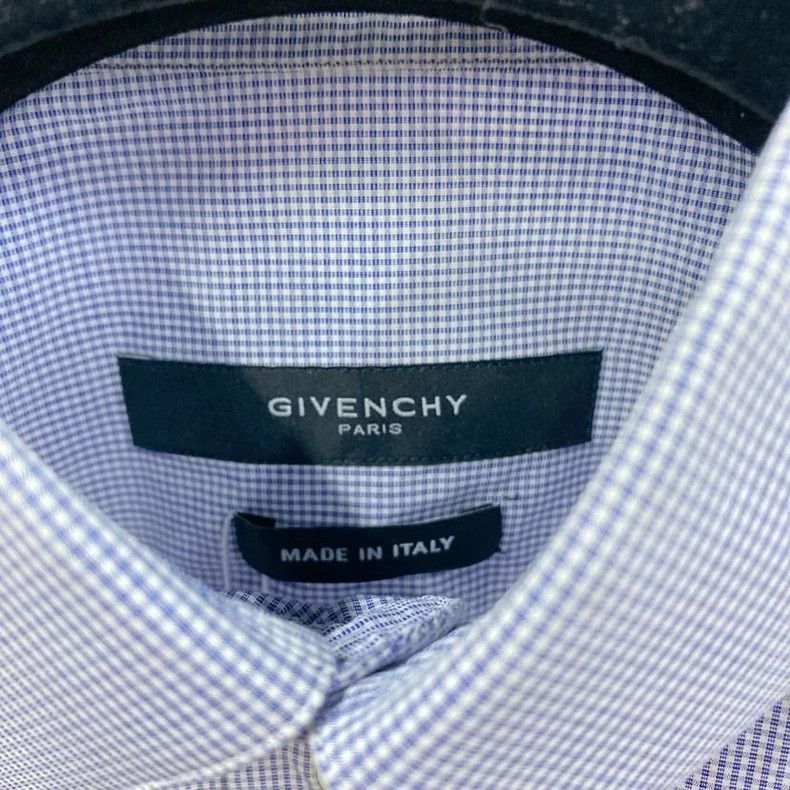 Givenchy Givenchy Size40 Men's Blue Plaid Shirt, Size 40 Size US M / EU 48-50 / 2 - 4 Thumbnail