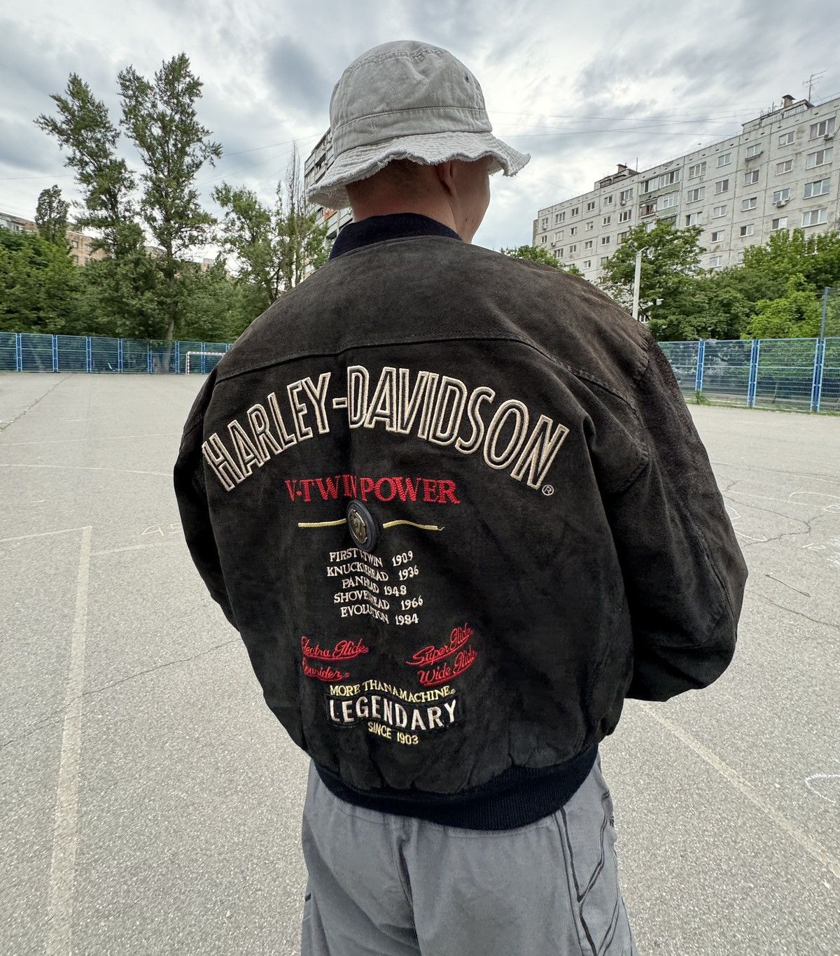 Harley Davidson × Vintage Rare🔥 90S Harley Davidson Vintage Leather Cropped Bomber Size US L / EU 52-54 / 3 - 1 Thumbnail